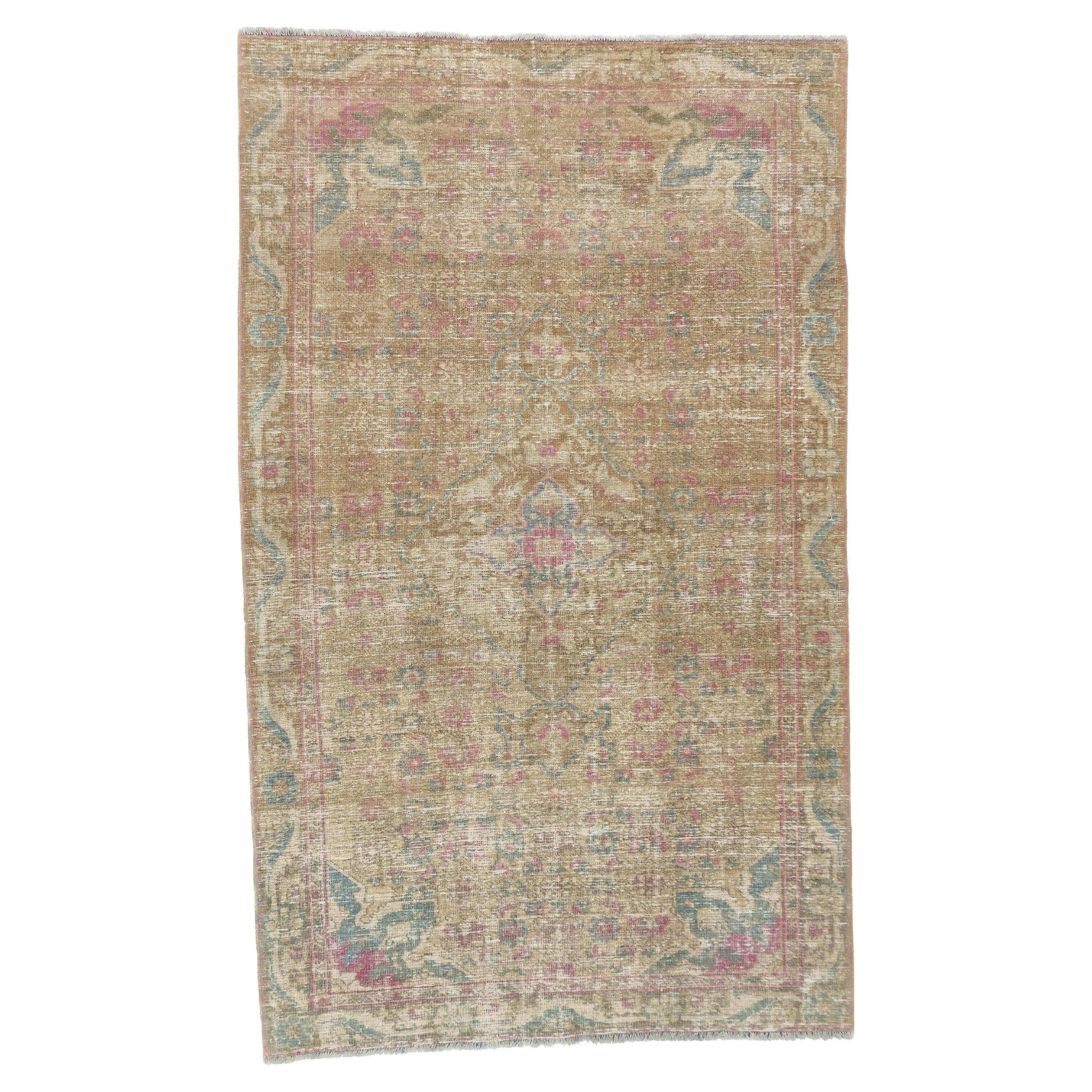 Vintage Persian Tabriz Rug 3'11'' x 6'4''