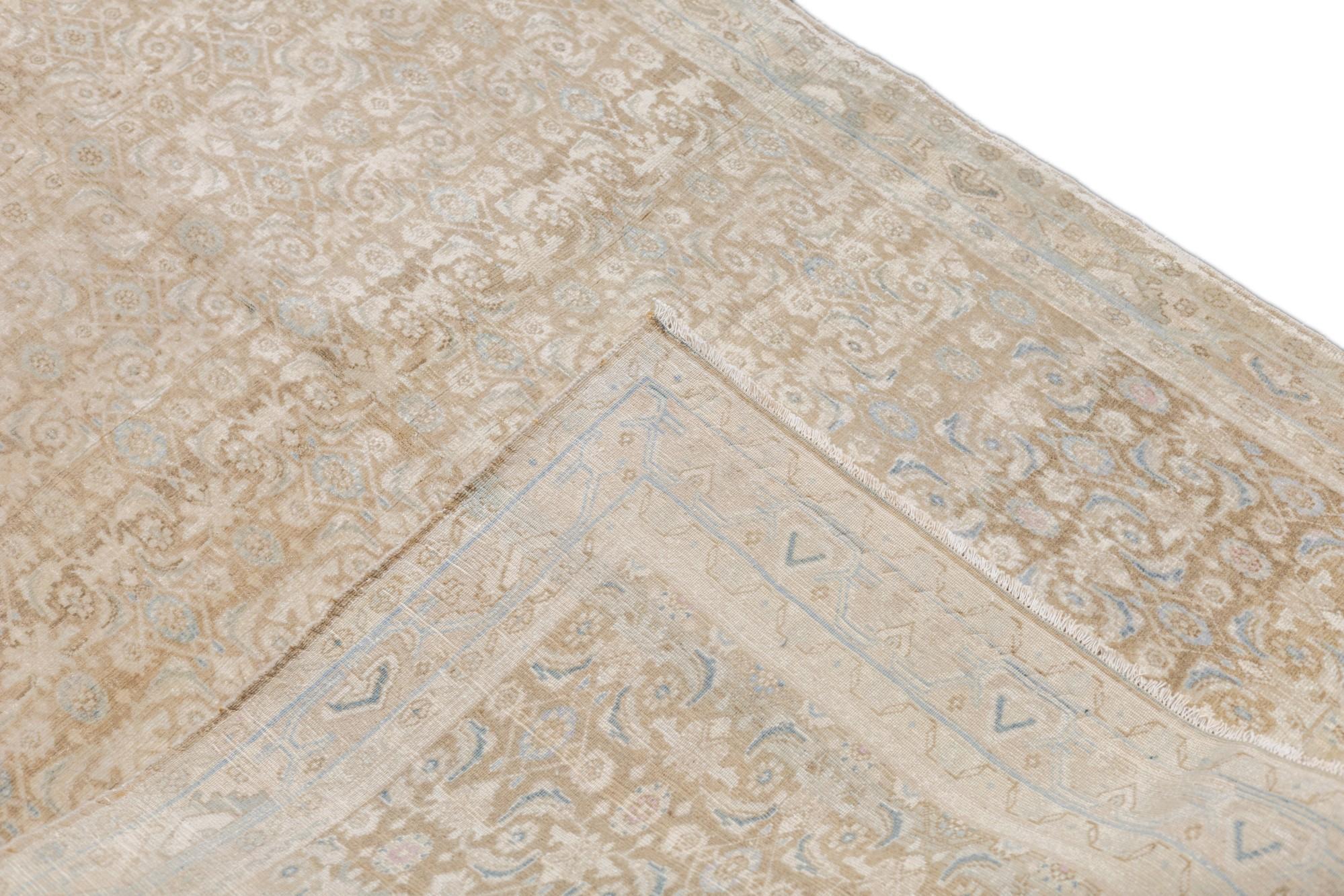 Persischer Täbris-Teppich im Vintage-Stil 3'8'' x 5'6'' im Angebot 8