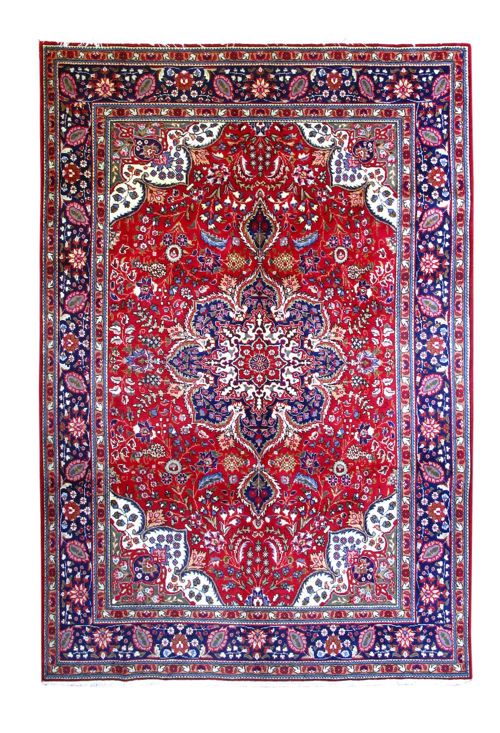 Tappeto persiano Tabriz vintage 6'7'' x 9'10'' In condizioni ottime in vendita a New York, NY