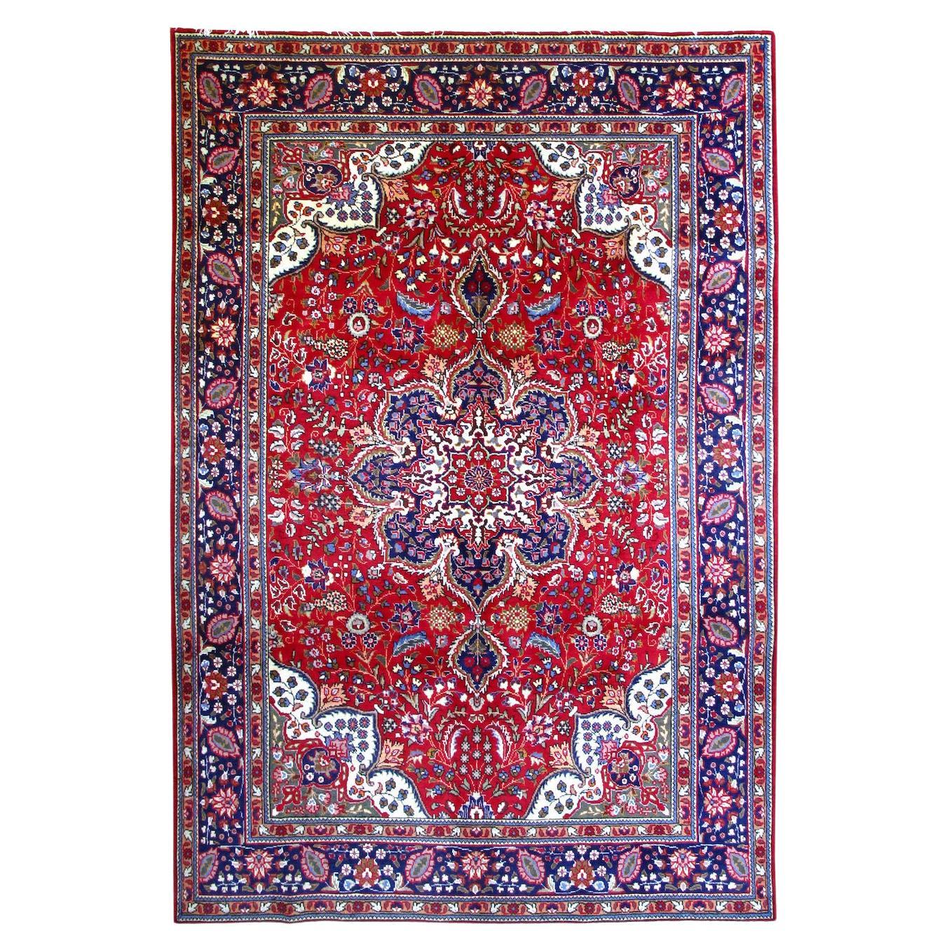 Vintage Persian Tabriz Rug 6'7'' x 9'10''