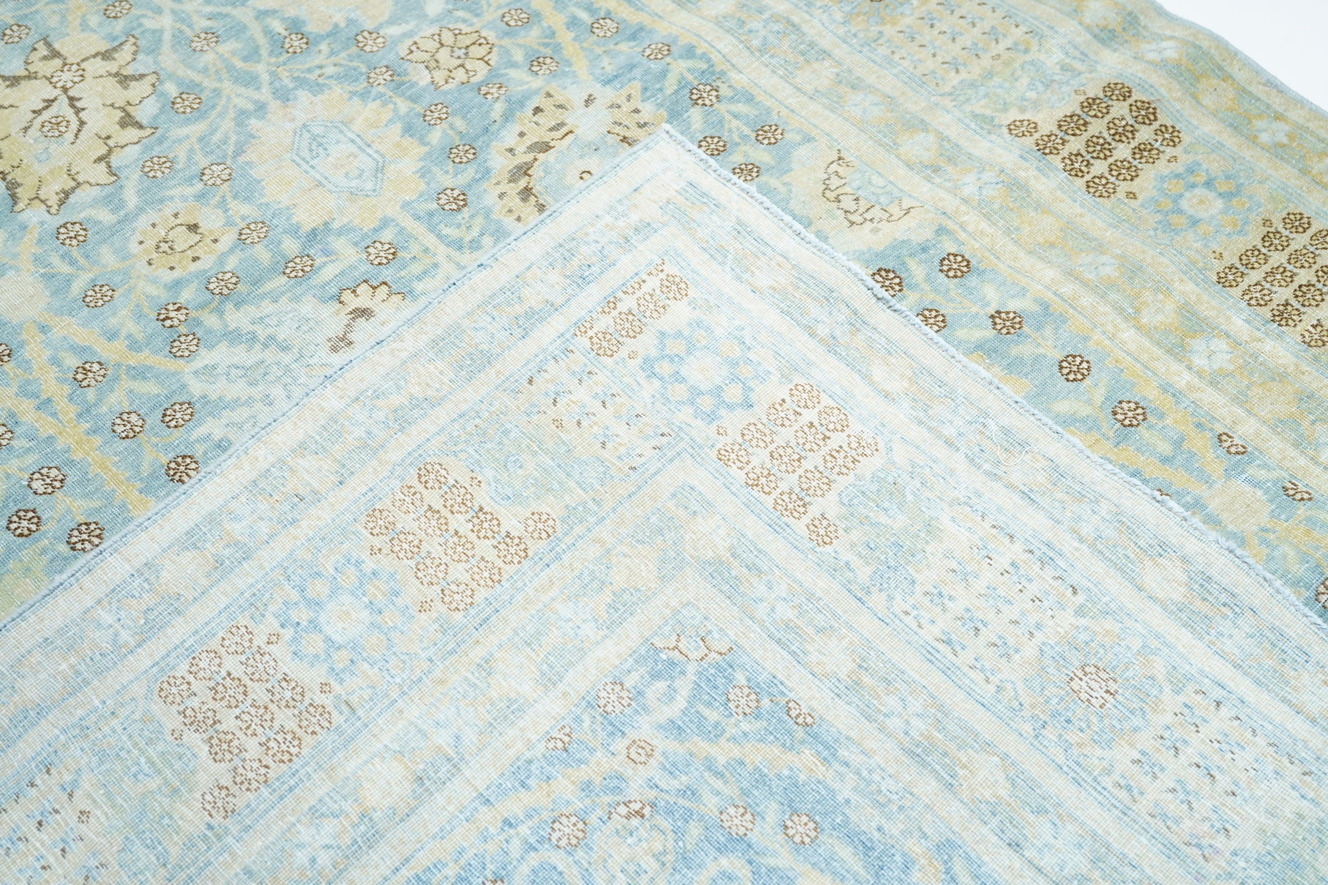 Tappeto persiano Tabriz vintage 6'8'' x 9'7'' in vendita 5