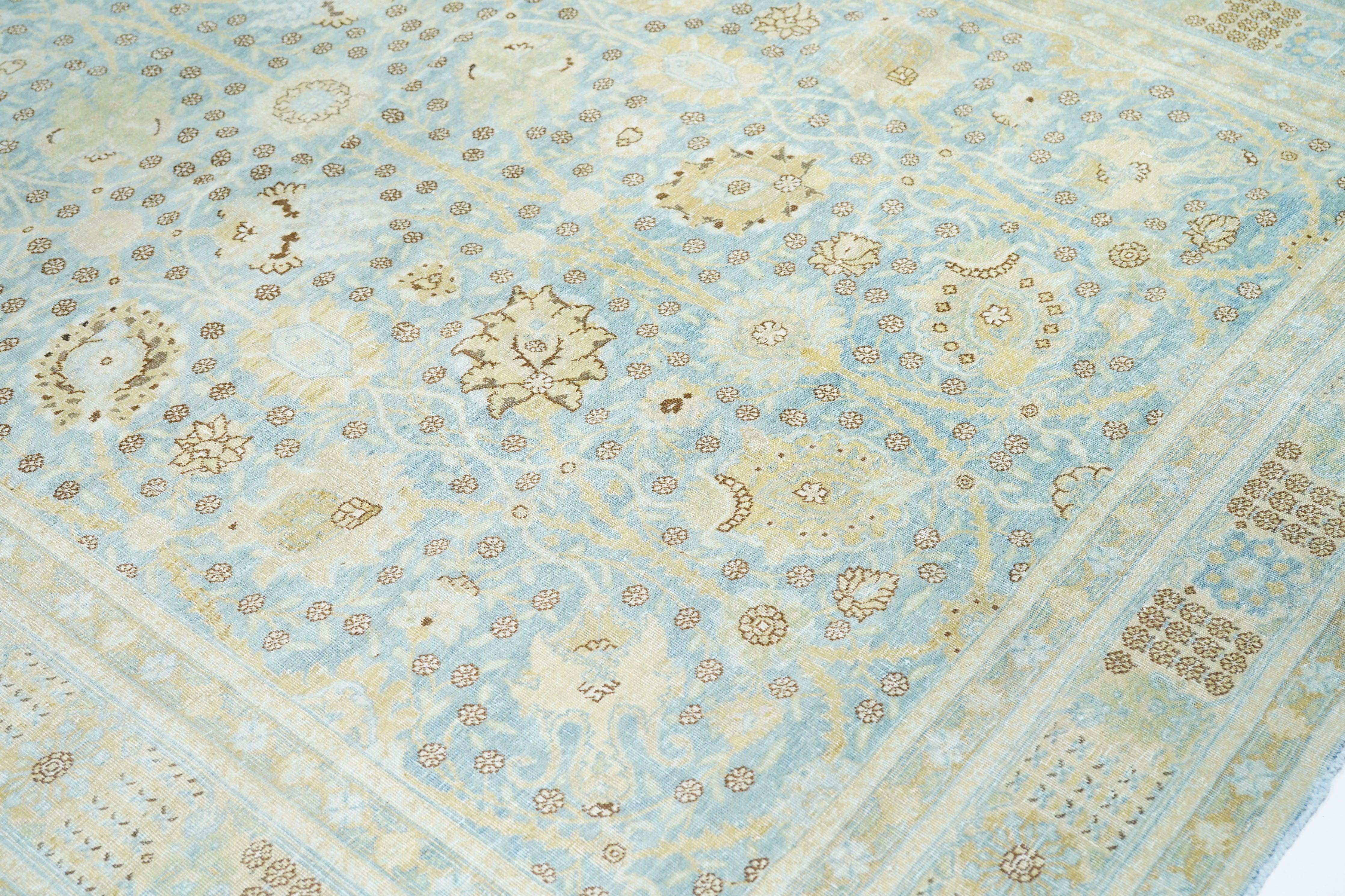 Lana Tappeto persiano Tabriz vintage 6'8'' x 9'7'' in vendita