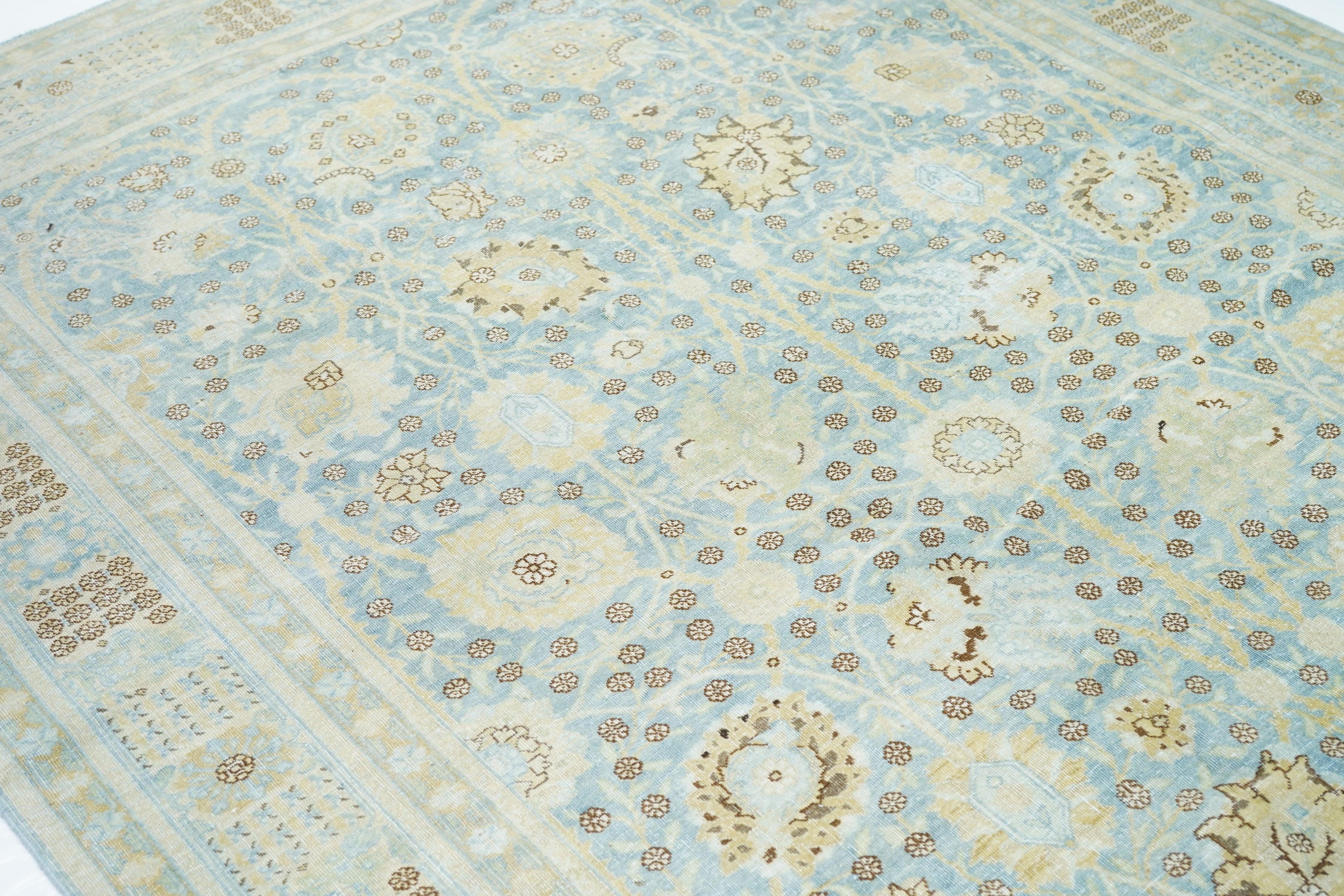 Tappeto persiano Tabriz vintage 6'8'' x 9'7'' in vendita 1