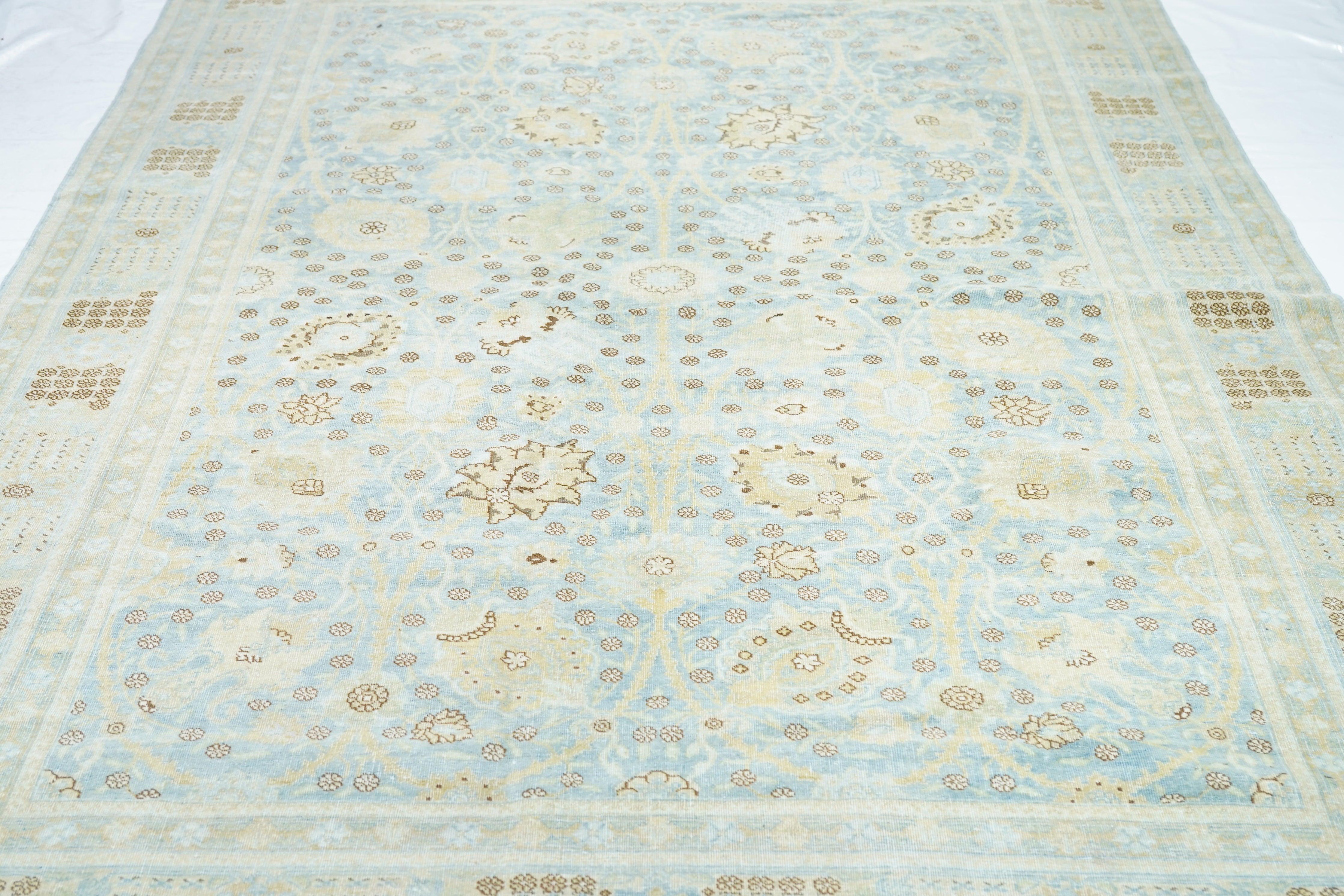 Tappeto persiano Tabriz vintage 6'8'' x 9'7'' in vendita 2