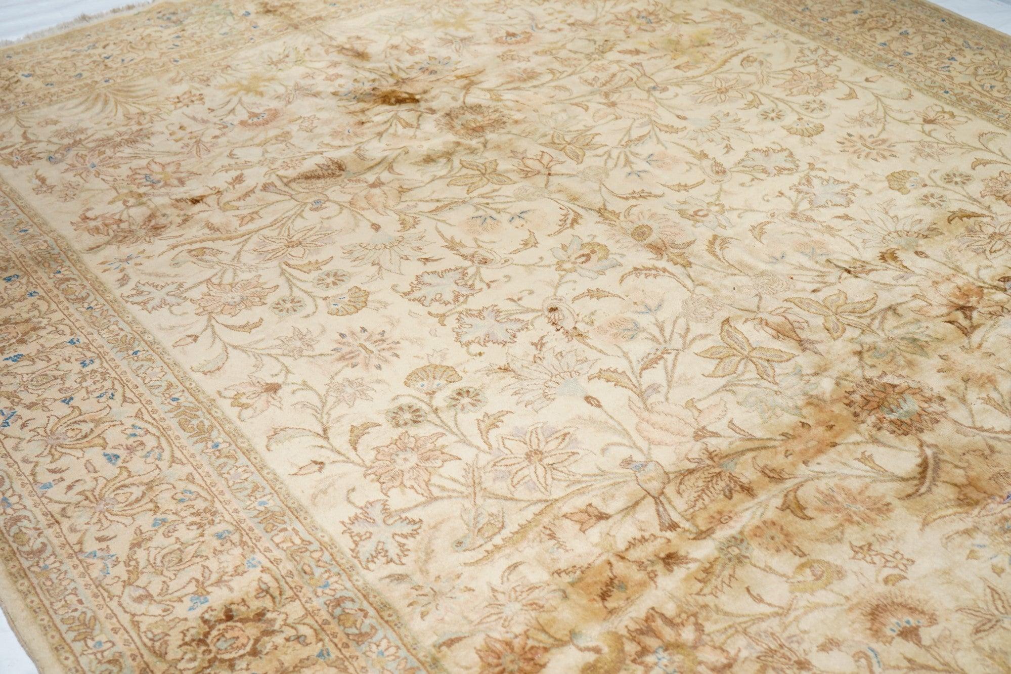 Tappeto persiano Tabriz vintage 8'10'' x 11'8'' In condizioni buone in vendita a New York, NY