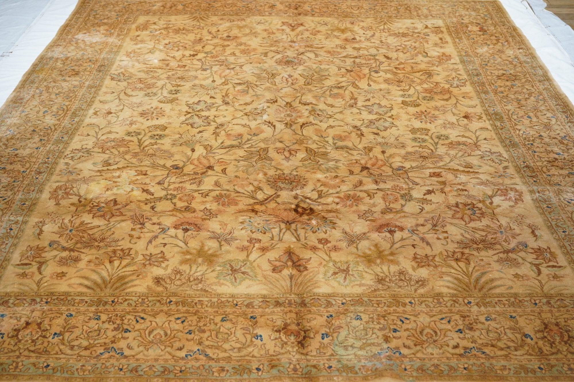 Tappeto persiano Tabriz vintage 8'10'' x 11'8'' in vendita 3