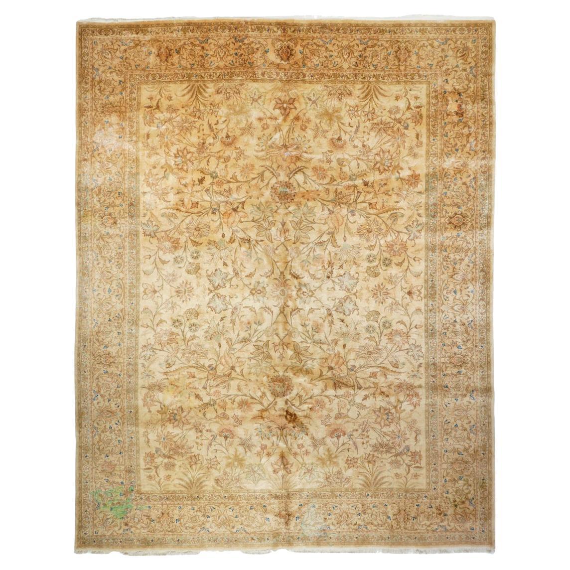 Tappeto persiano Tabriz vintage 8'10'' x 11'8'' in vendita