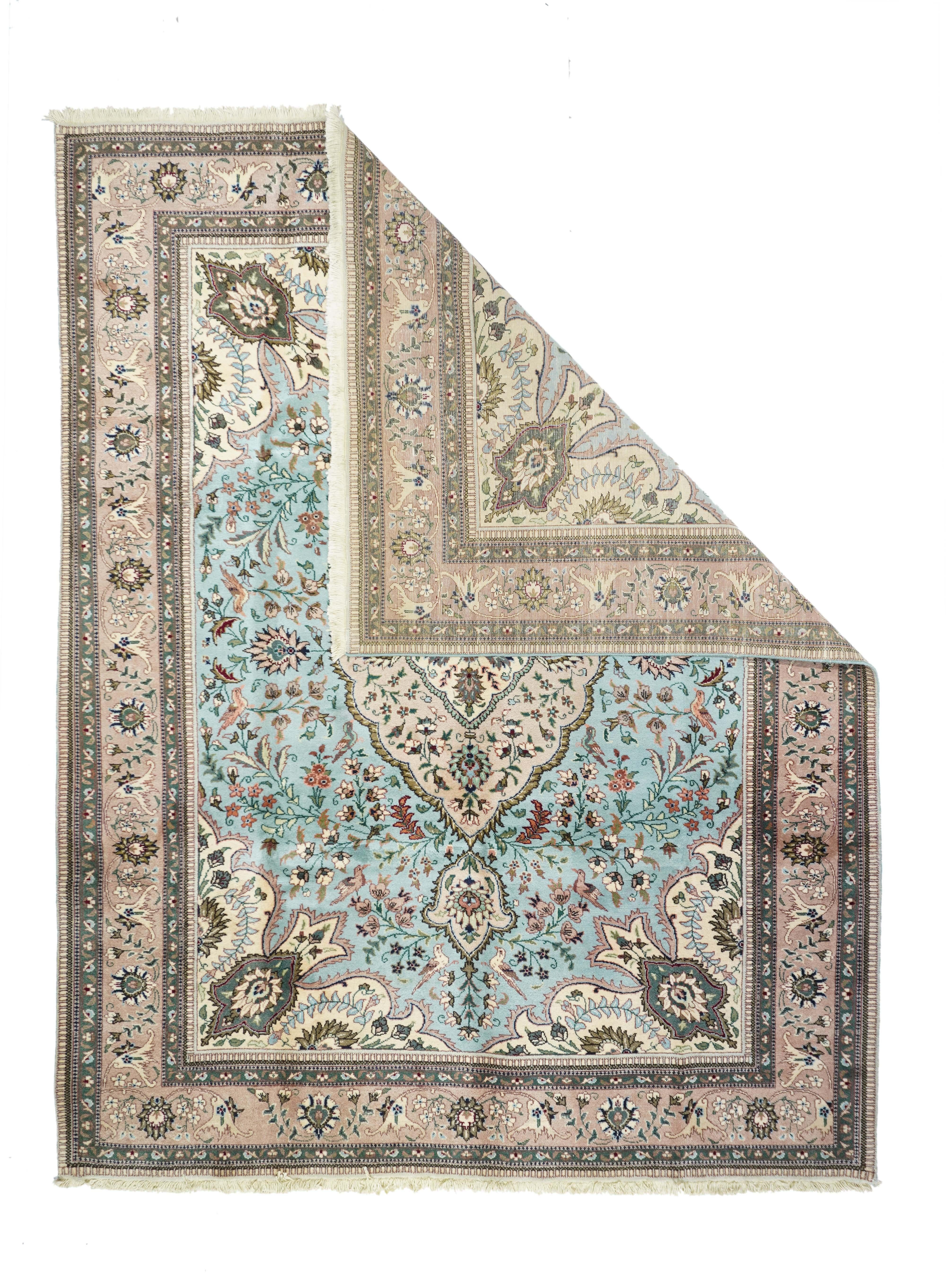 Vintage Persisch Tabriz Teppich 8'3'' x 10'8''. Die enorme Produktion von Teppichen und Streuteppichen in praktisch jedem Stil: Medaillon, zentralisiert, direktional oder allover, in einer Vielzahl von Dichten von mäßig bis extrem fein, in Wolle,