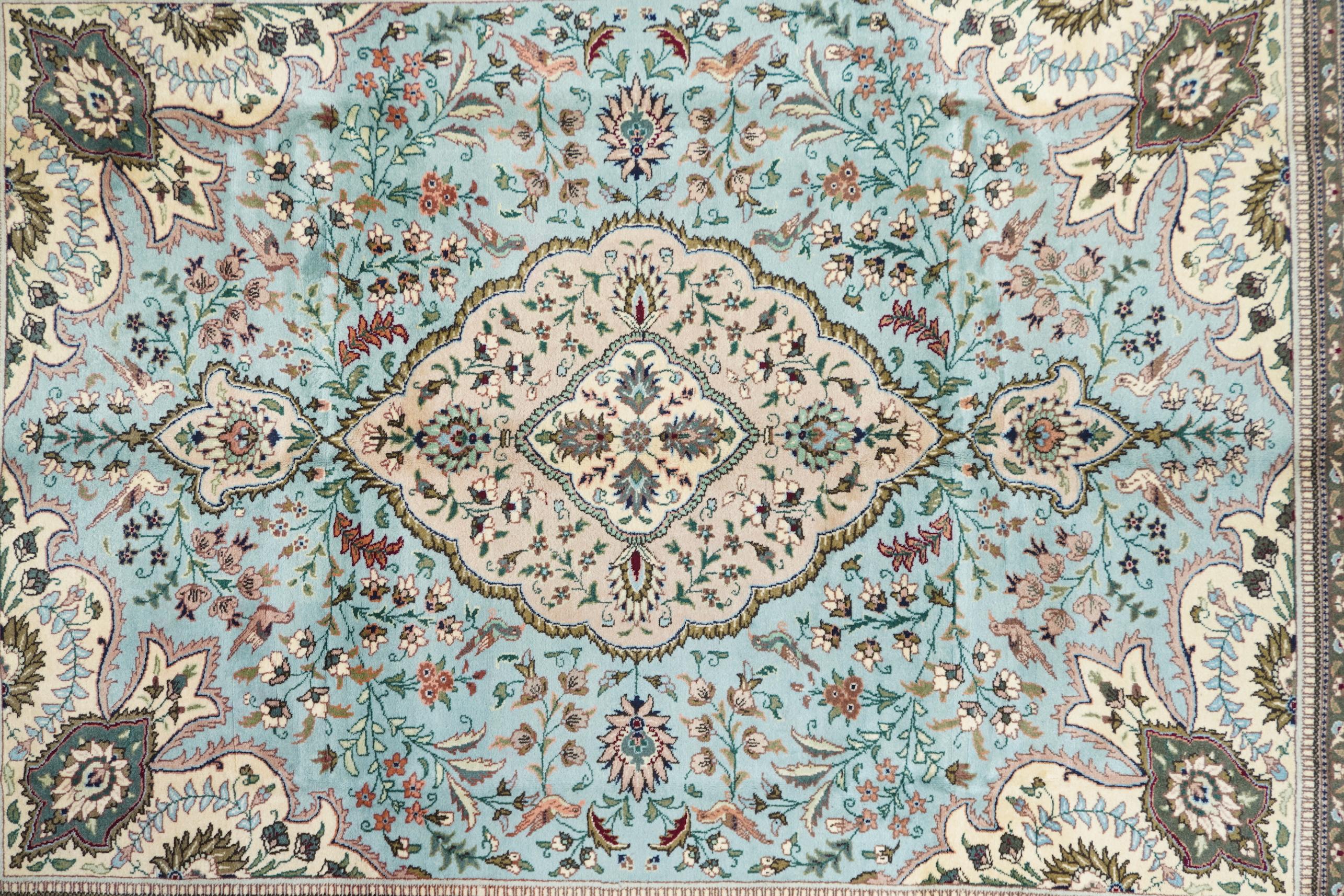 Persischer Täbris-Teppich im Vintage-Stil 8'3'' x 10'8'' im Zustand „Gut“ im Angebot in New York, NY