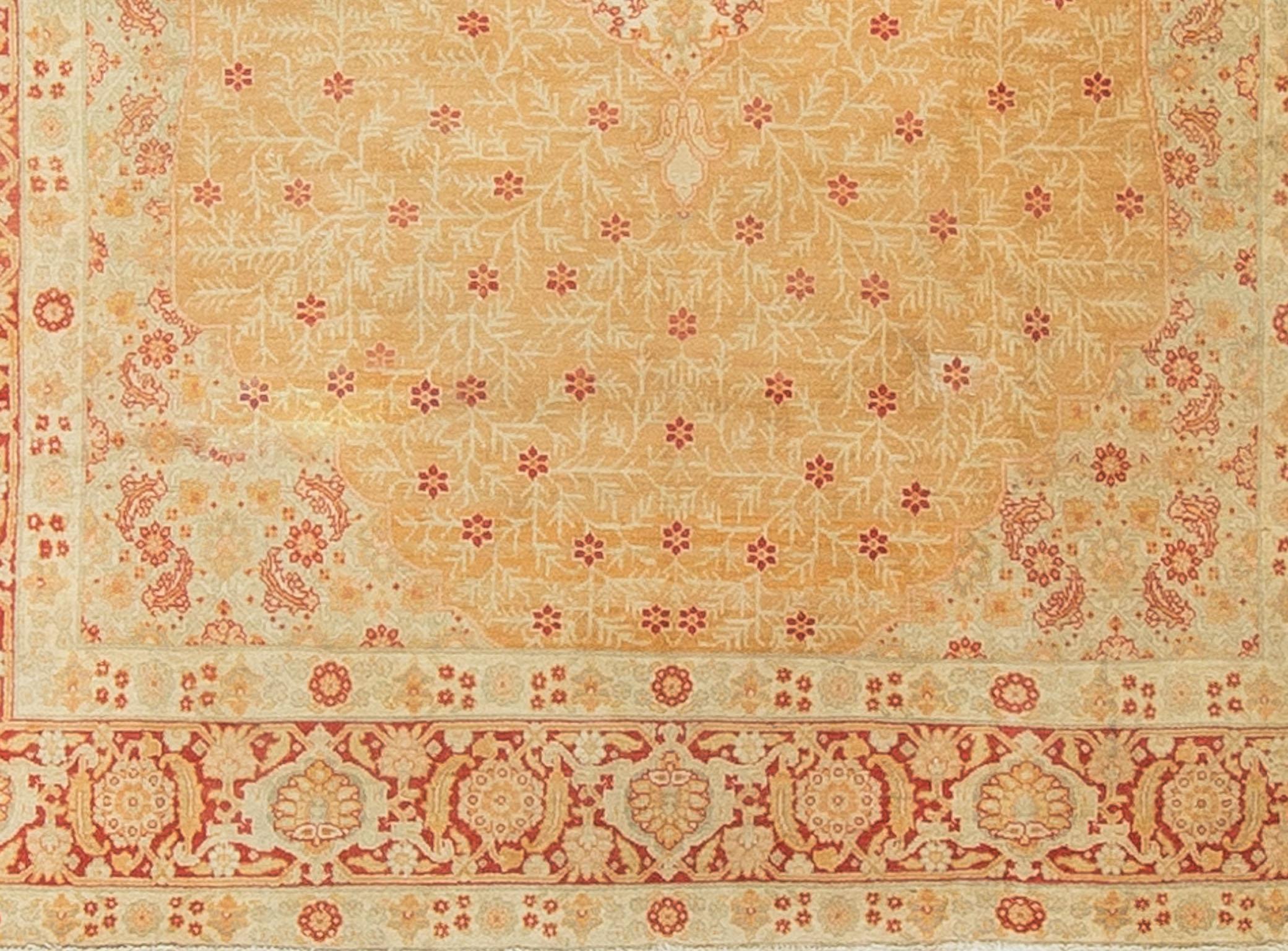 20th Century Antique Persian Fine Tabriz Rug Carpet, circa 1930 For Sale