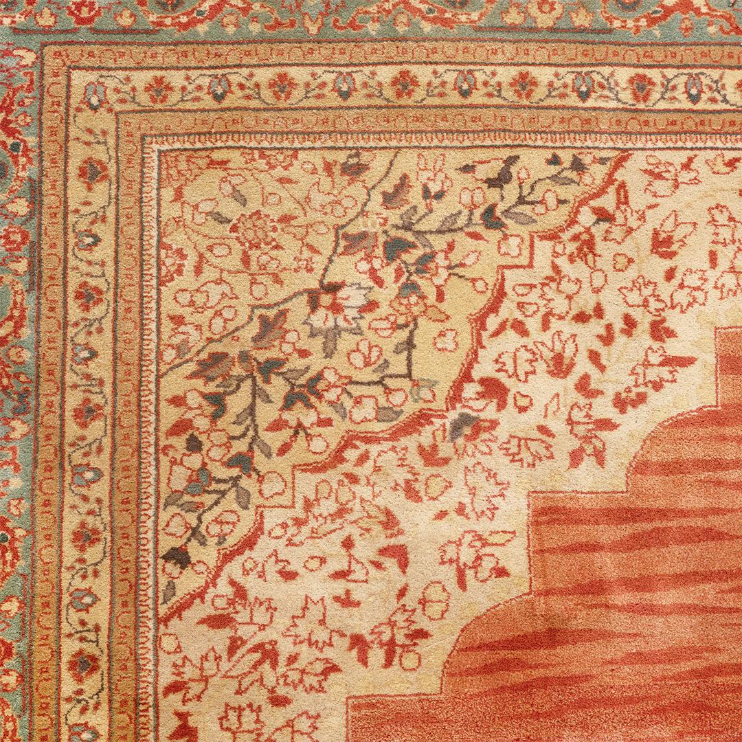 Hand-Woven Vintage Persian Tabriz Rug, circa 1920 8'2 x 10'