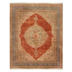 Vintage Persian Tabriz Rug, circa 1920 8
2 x 10
