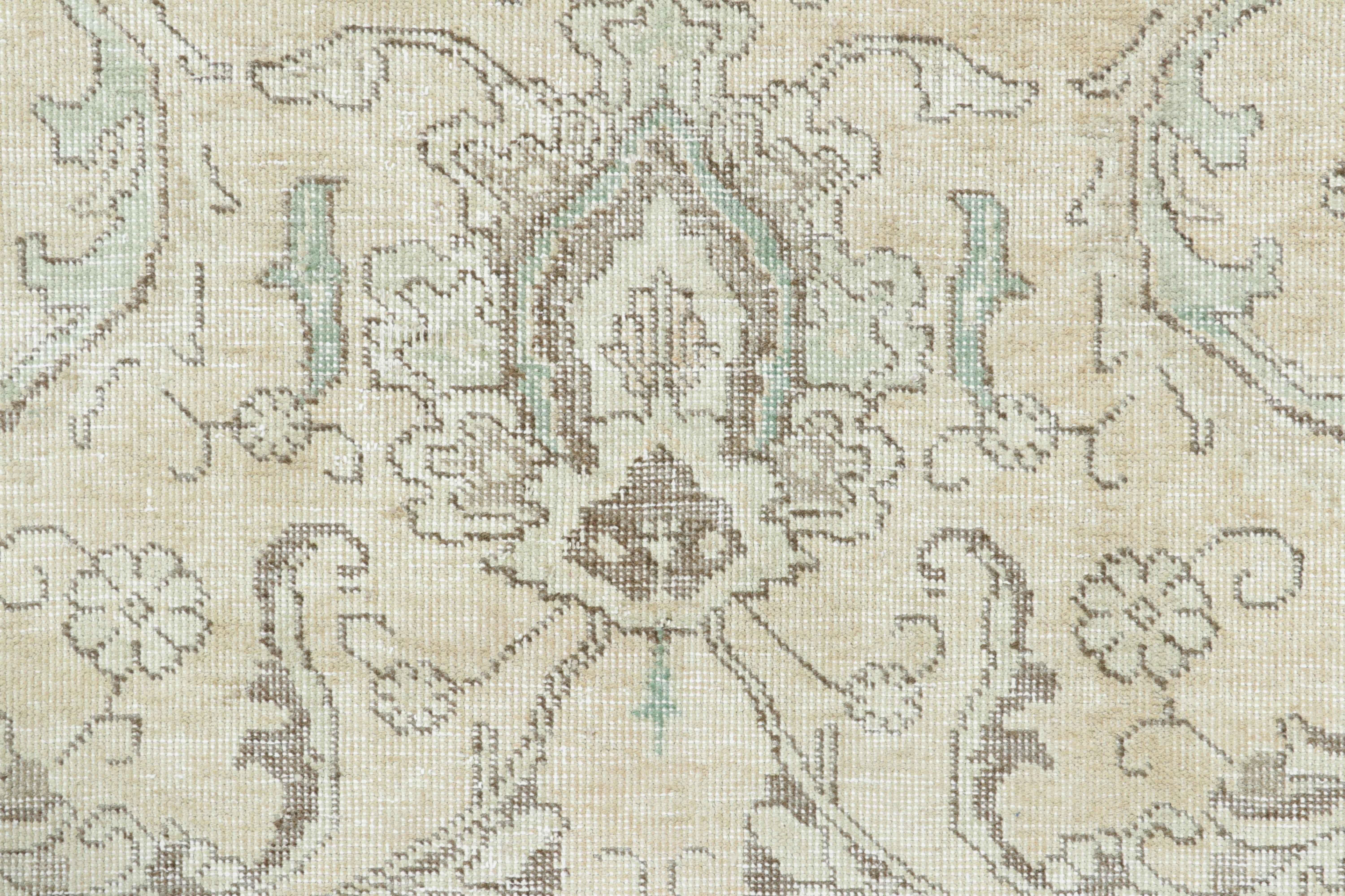 Tapis persan vintage Tabriz, médaillon éthéré en ivoire et gris - Rug & Kilim Bon état - En vente à Long Island City, NY