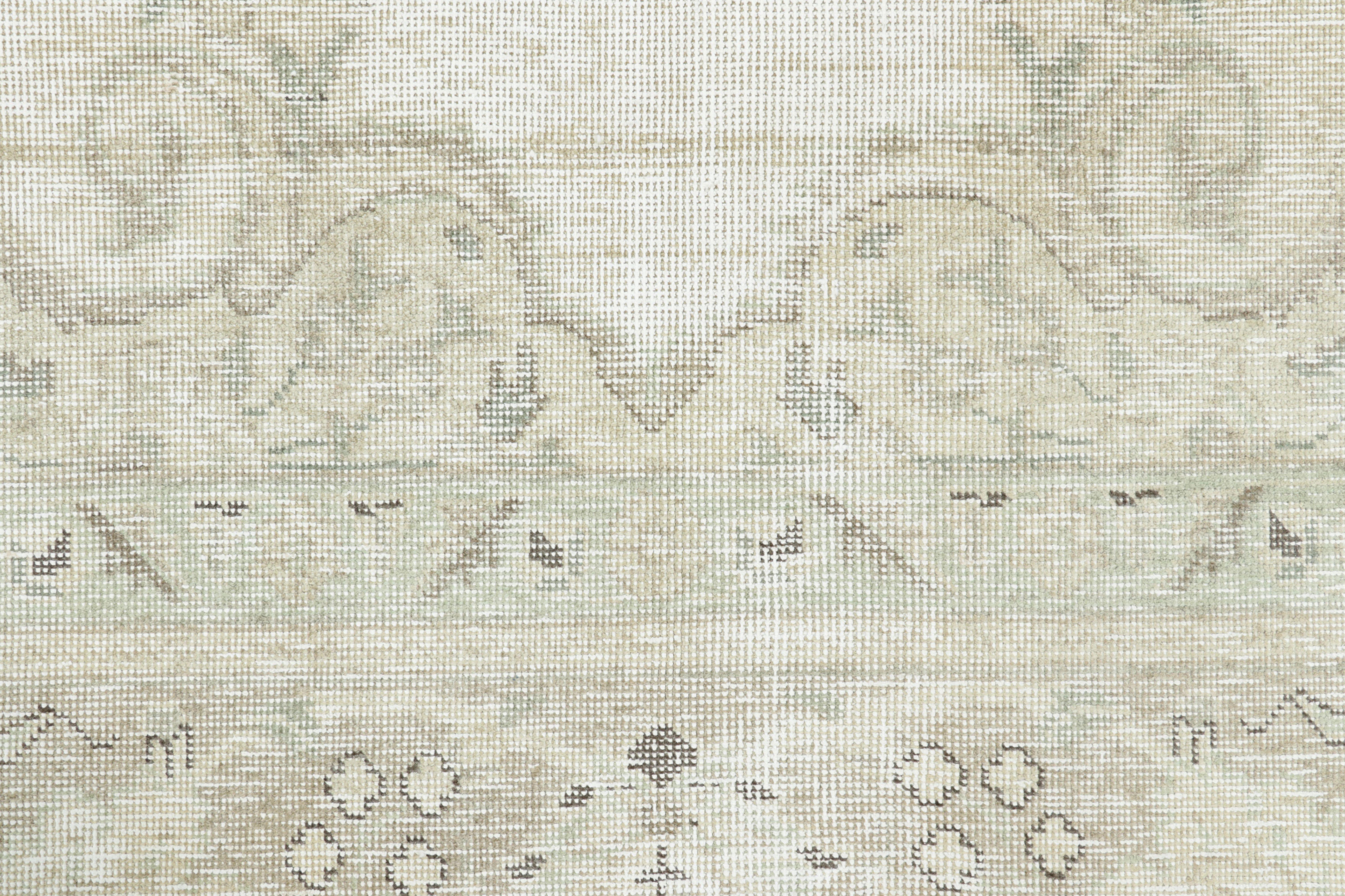 Tapis persan vintage Tabriz, médaillon éthéré en ivoire et gris - Rug & Kilim Bon état - En vente à Long Island City, NY