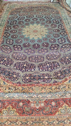 Vintage Persian Tabriz Rug Finely woven Palace sized 12x18