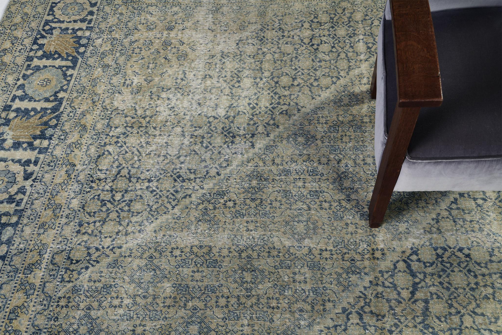 Vintage Persian Tabriz Rug For Sale 4