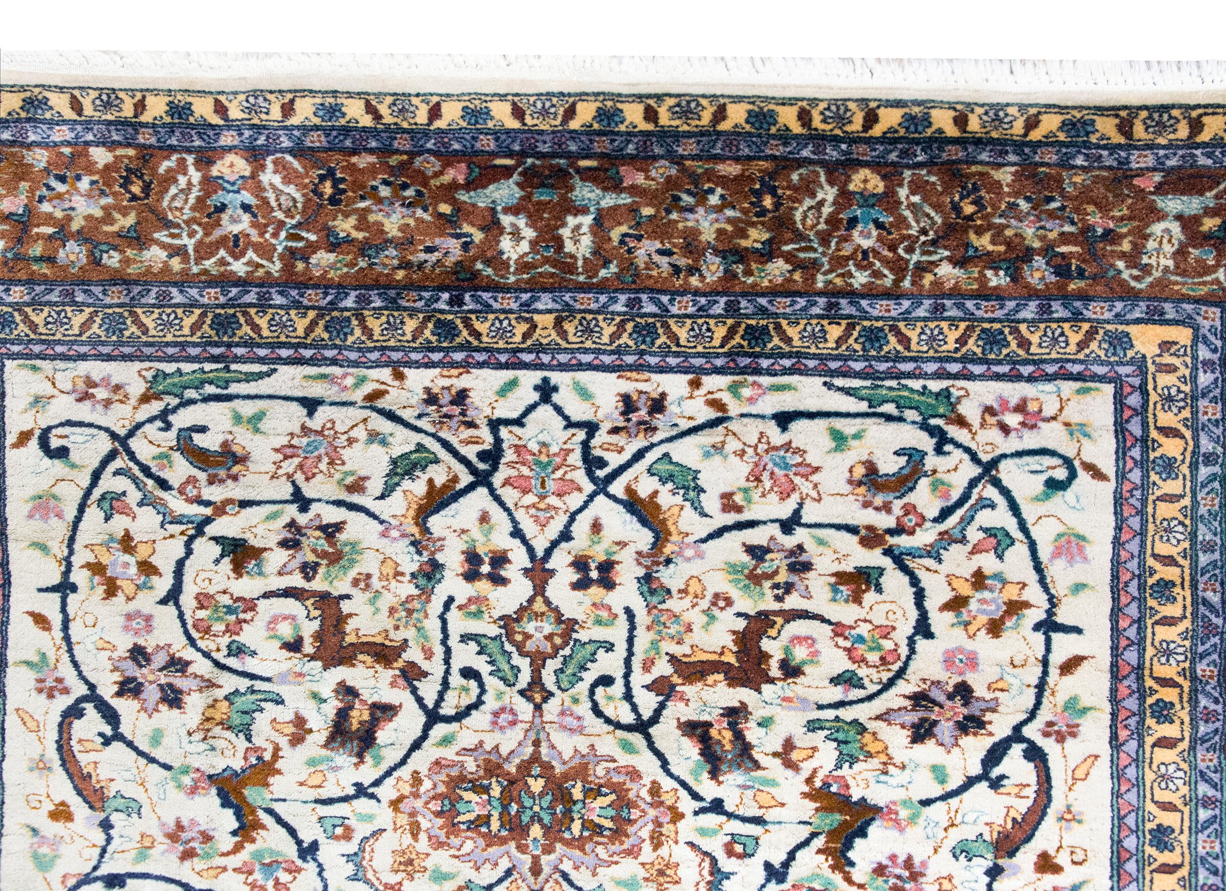 Tappeto persiano Tabriz vintage in vendita 3
