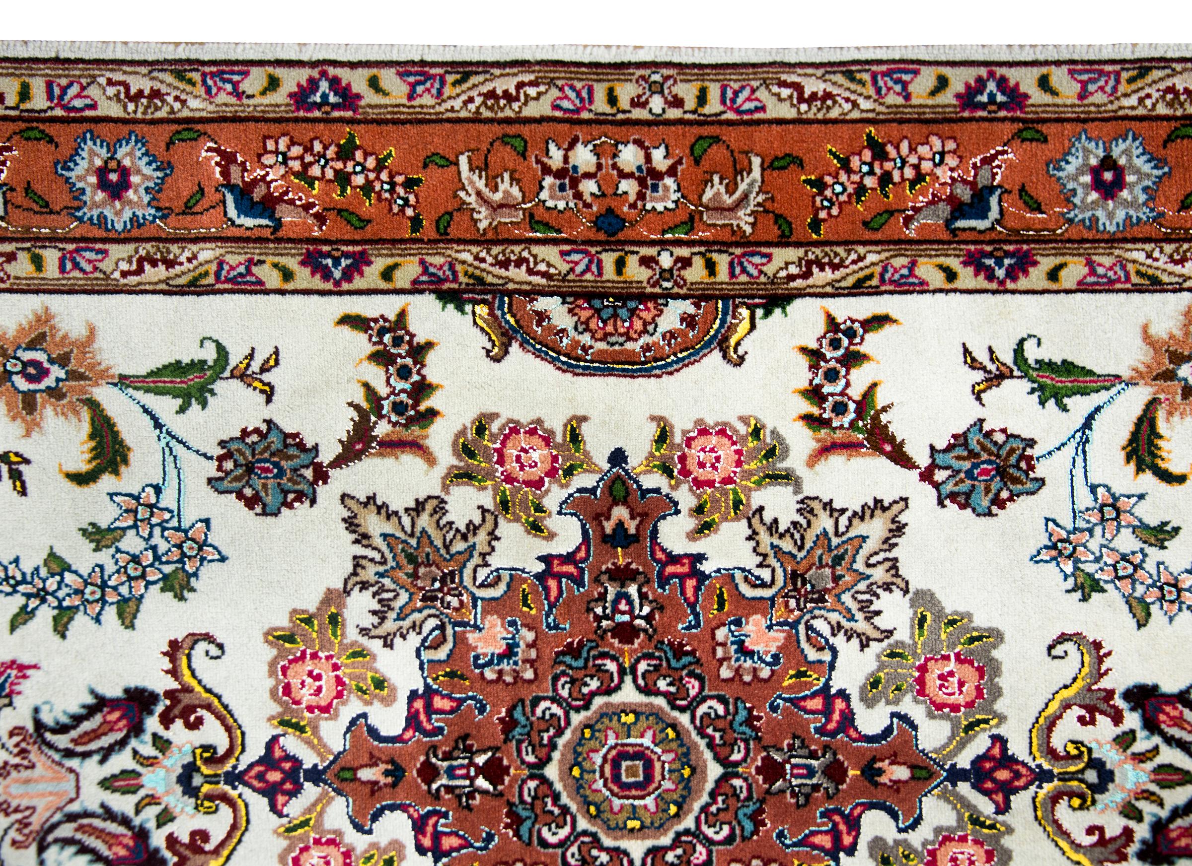 Vintage Persian Tabriz Rug For Sale 6