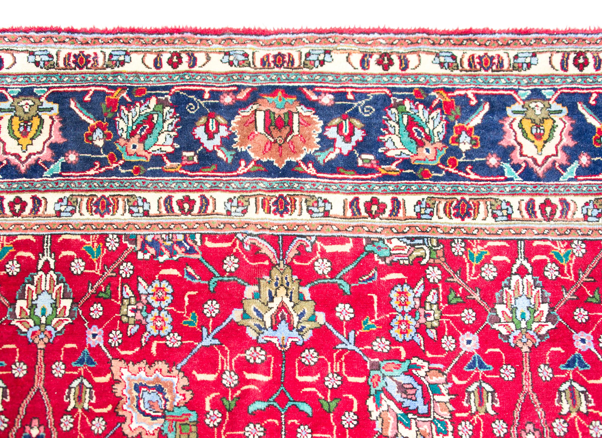 Vintage Persian Tabriz Rug For Sale 7