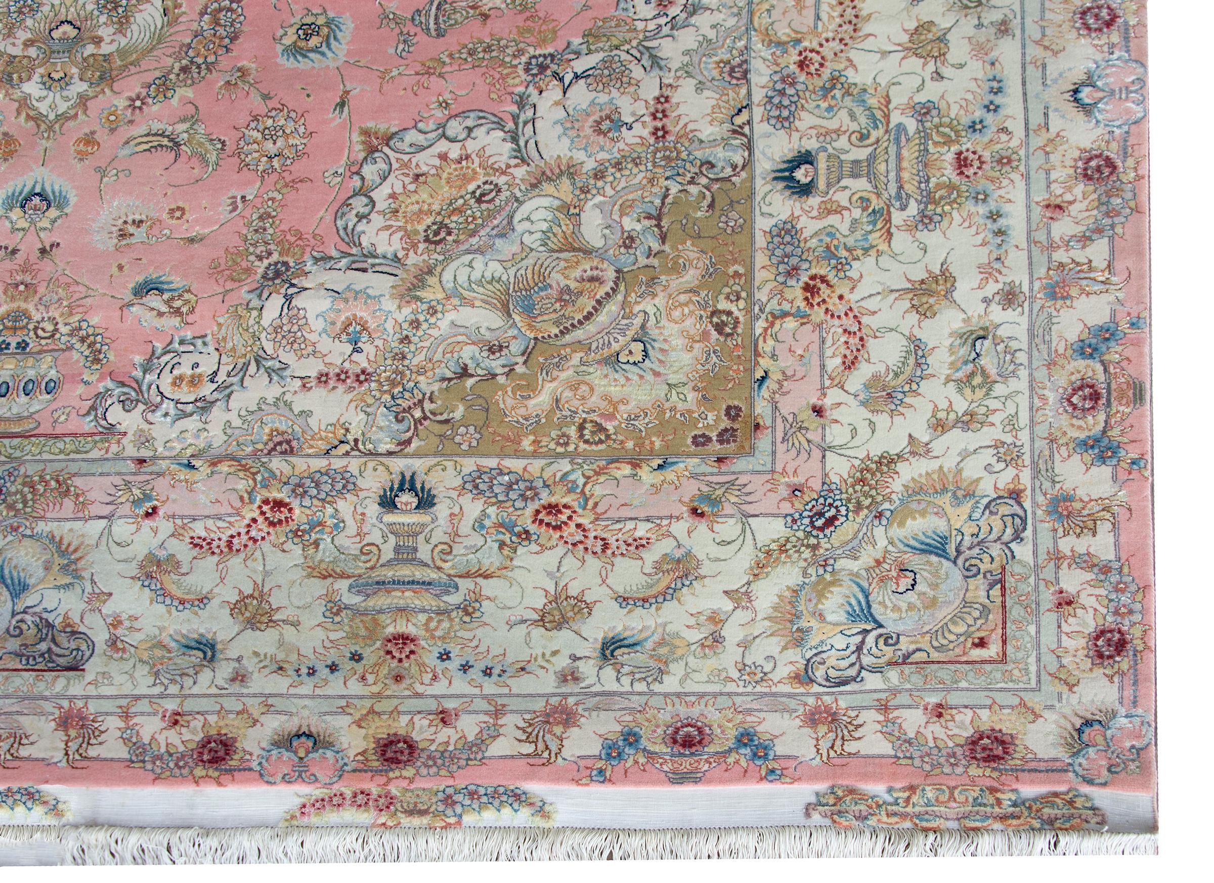 Tappeto persiano Tabriz vintage in vendita 6