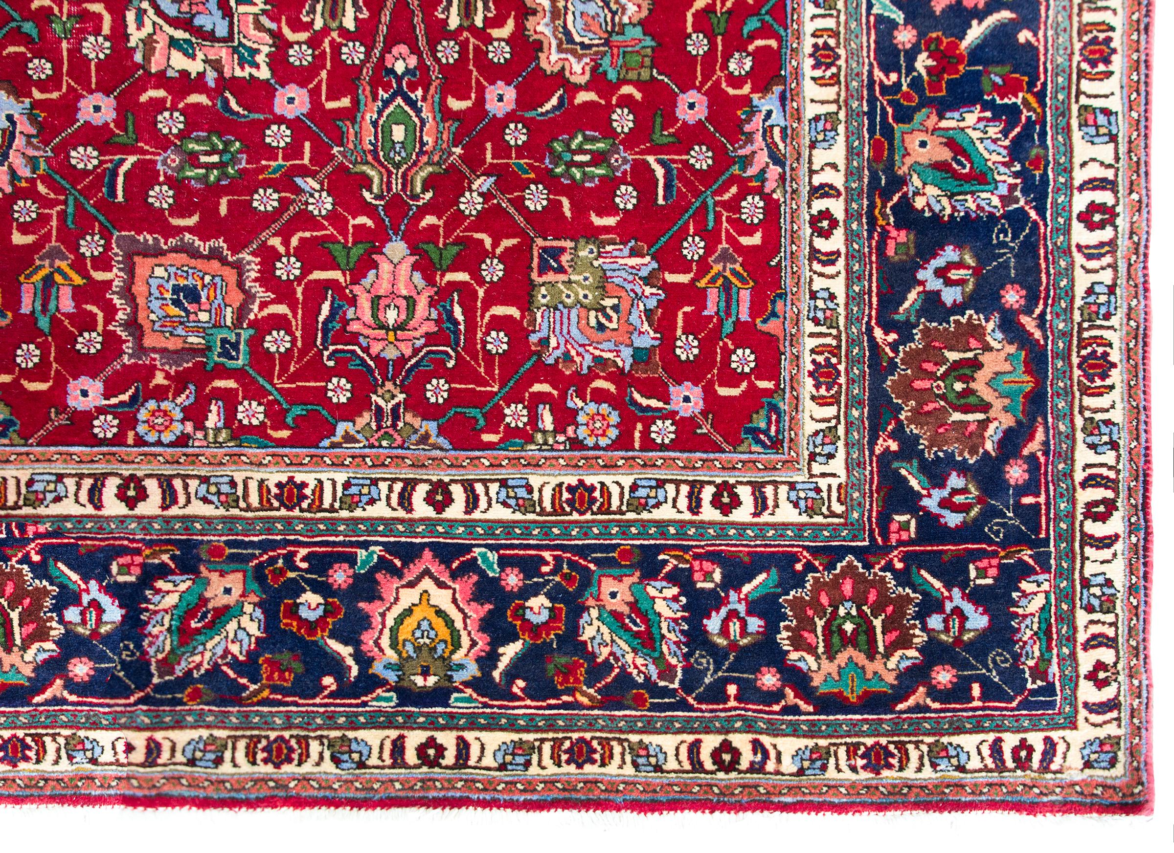Vintage Persian Tabriz Rug For Sale 8