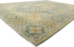 Vintage Persian Tabriz Rug with Faded Soft Colors