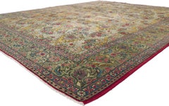 1950's Garden of Paradise Persian Tabriz Carpet with Modern Style