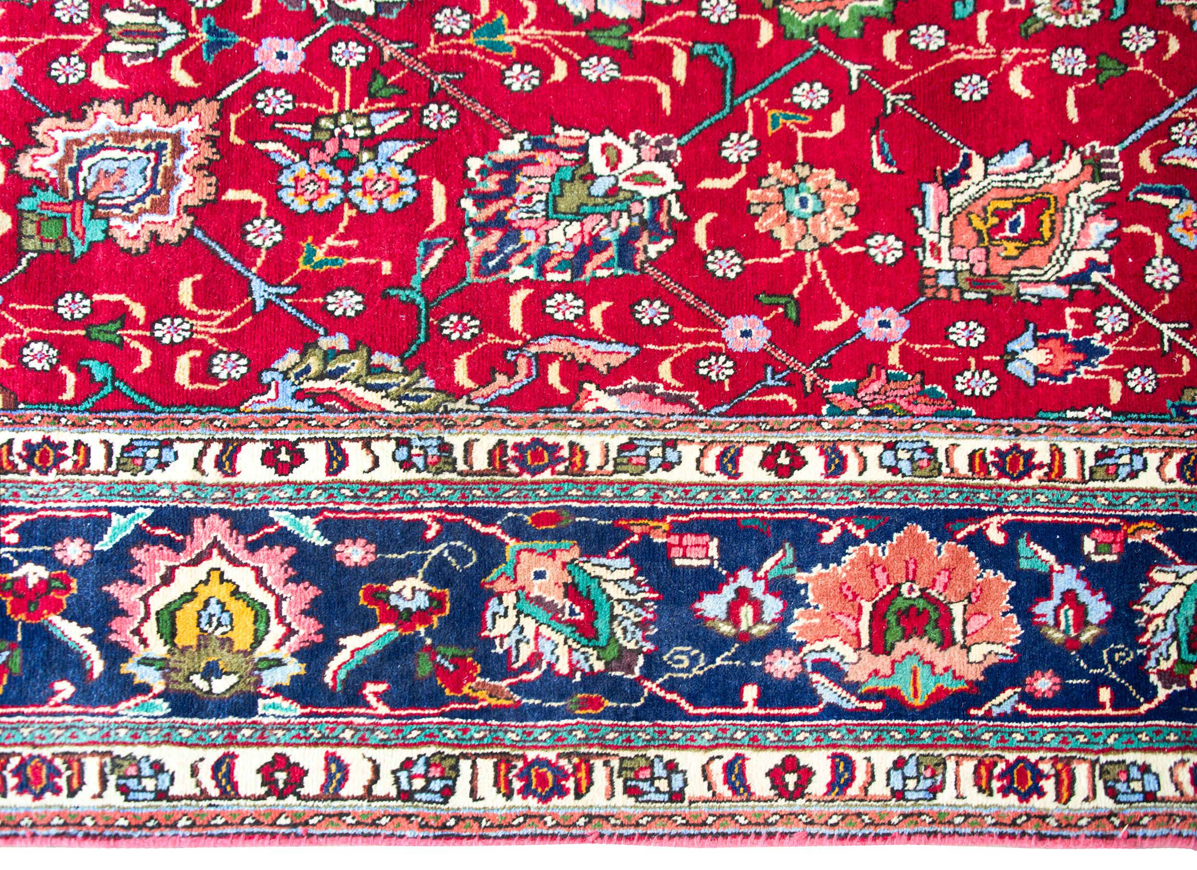 Annodato a mano Tappeto persiano Tabriz vintage in vendita