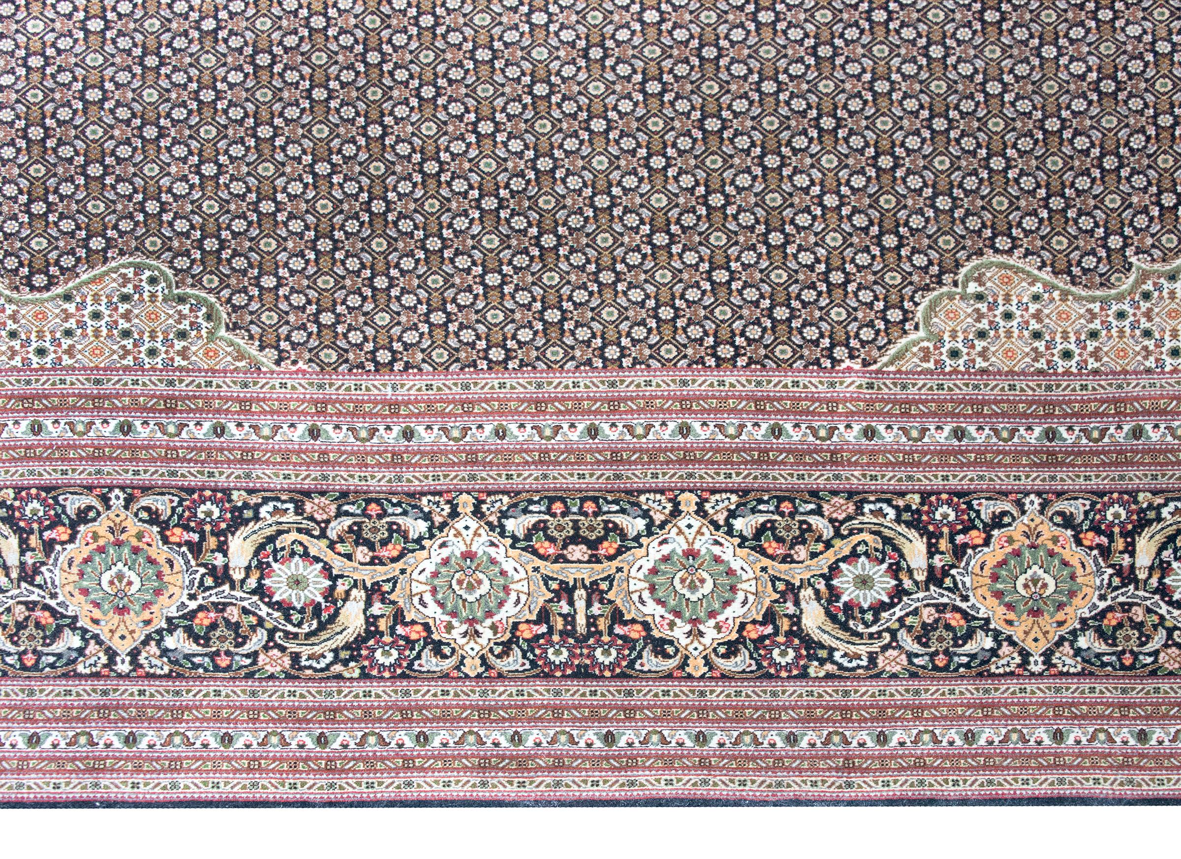 Annodato a mano Tappeto persiano Tabriz vintage in vendita