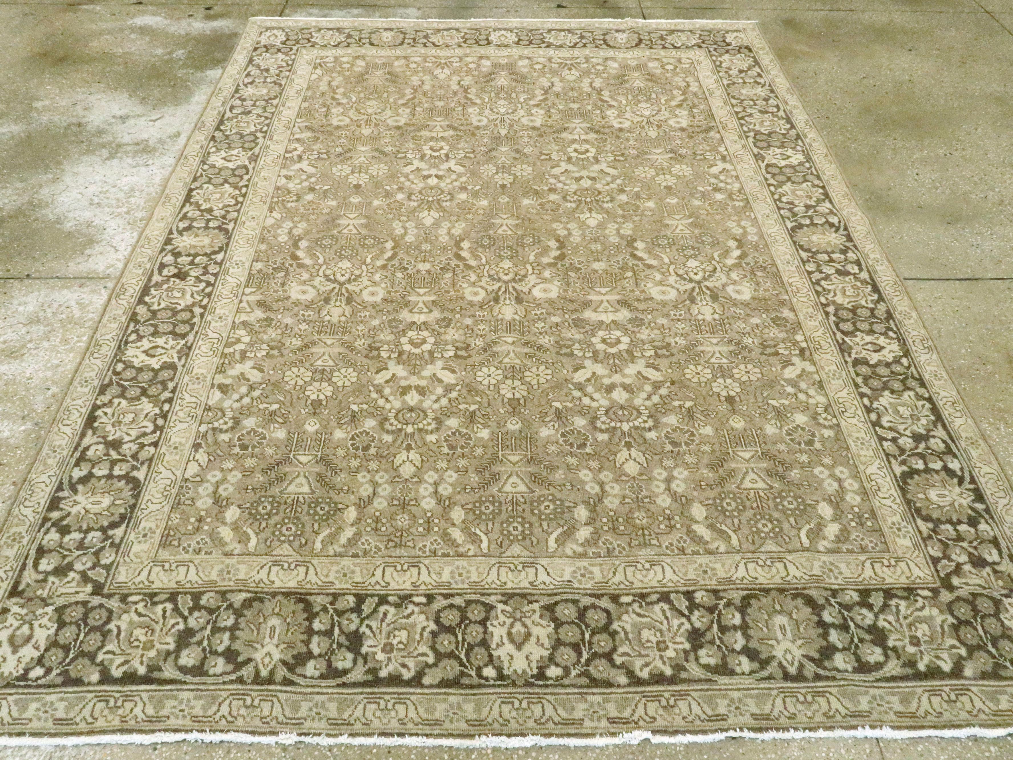 20th Century Vintage Persian Tabriz Rug For Sale