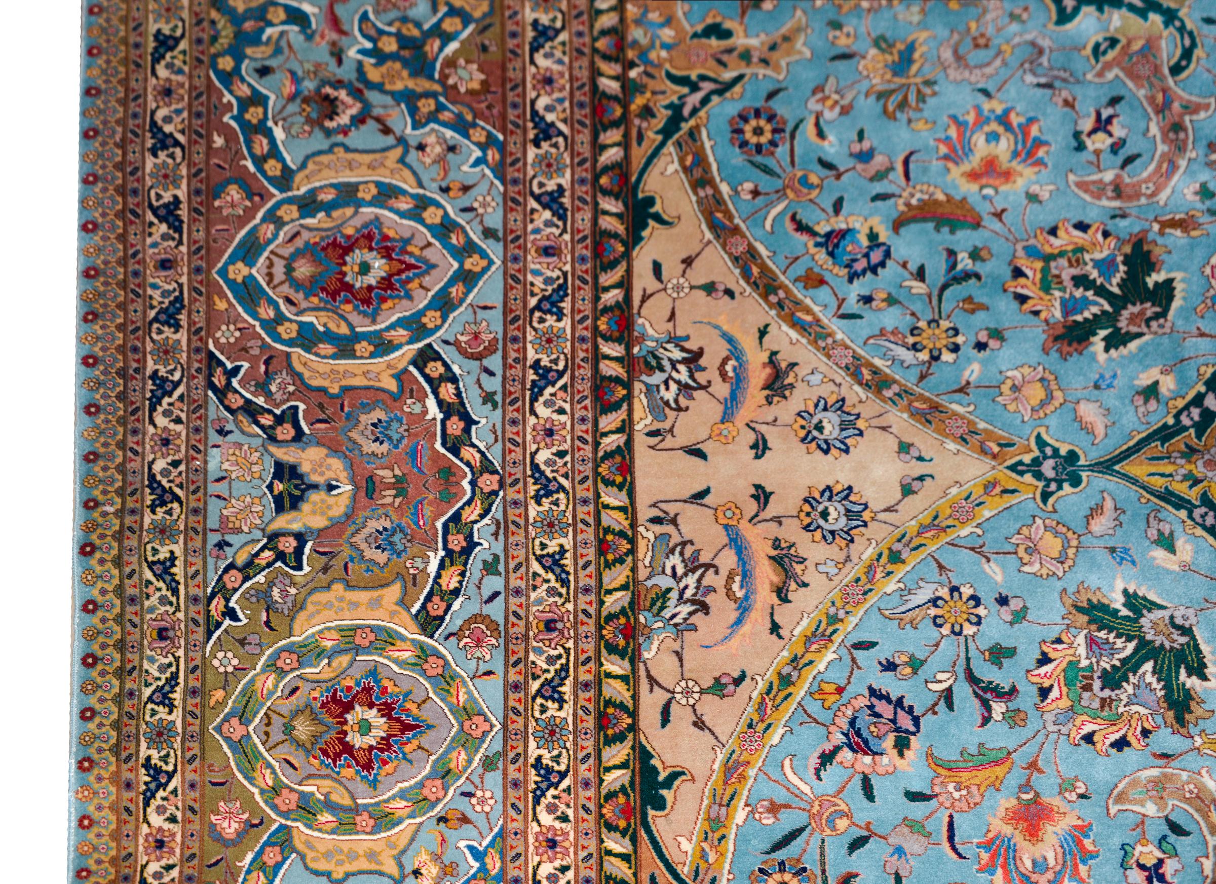 Mid-20th Century Vintage Persian Tabriz Rug For Sale