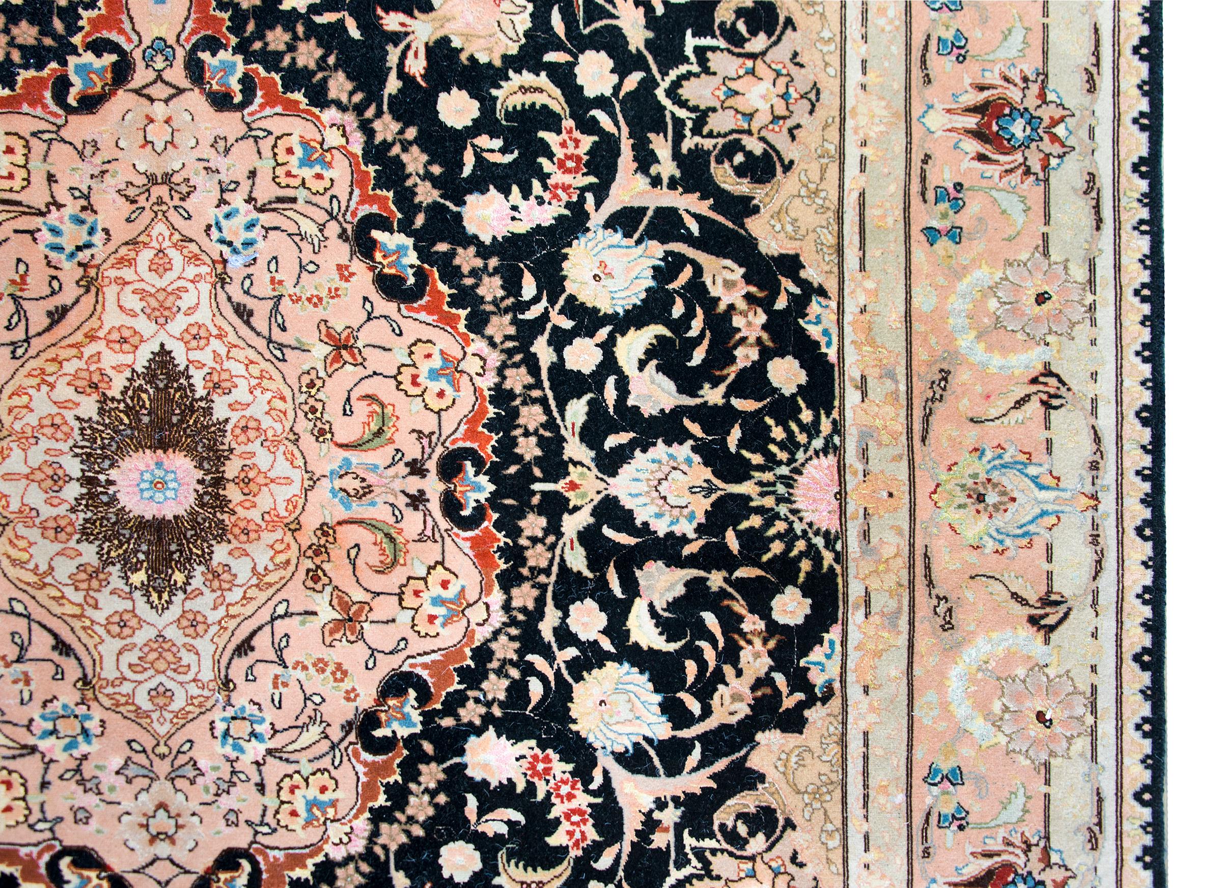 20th Century Vintage Persian Tabriz Rug For Sale