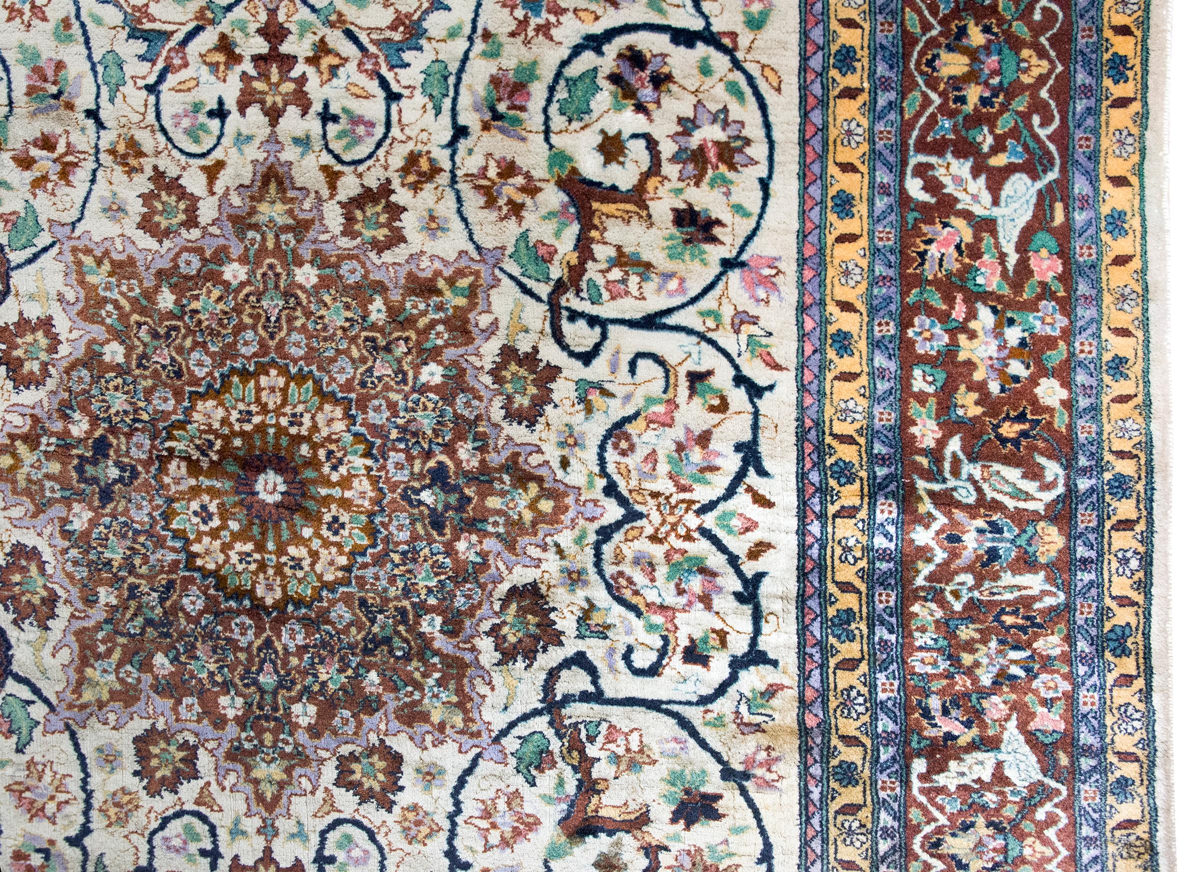 Tappeto persiano Tabriz vintage In condizioni buone in vendita a Chicago, IL