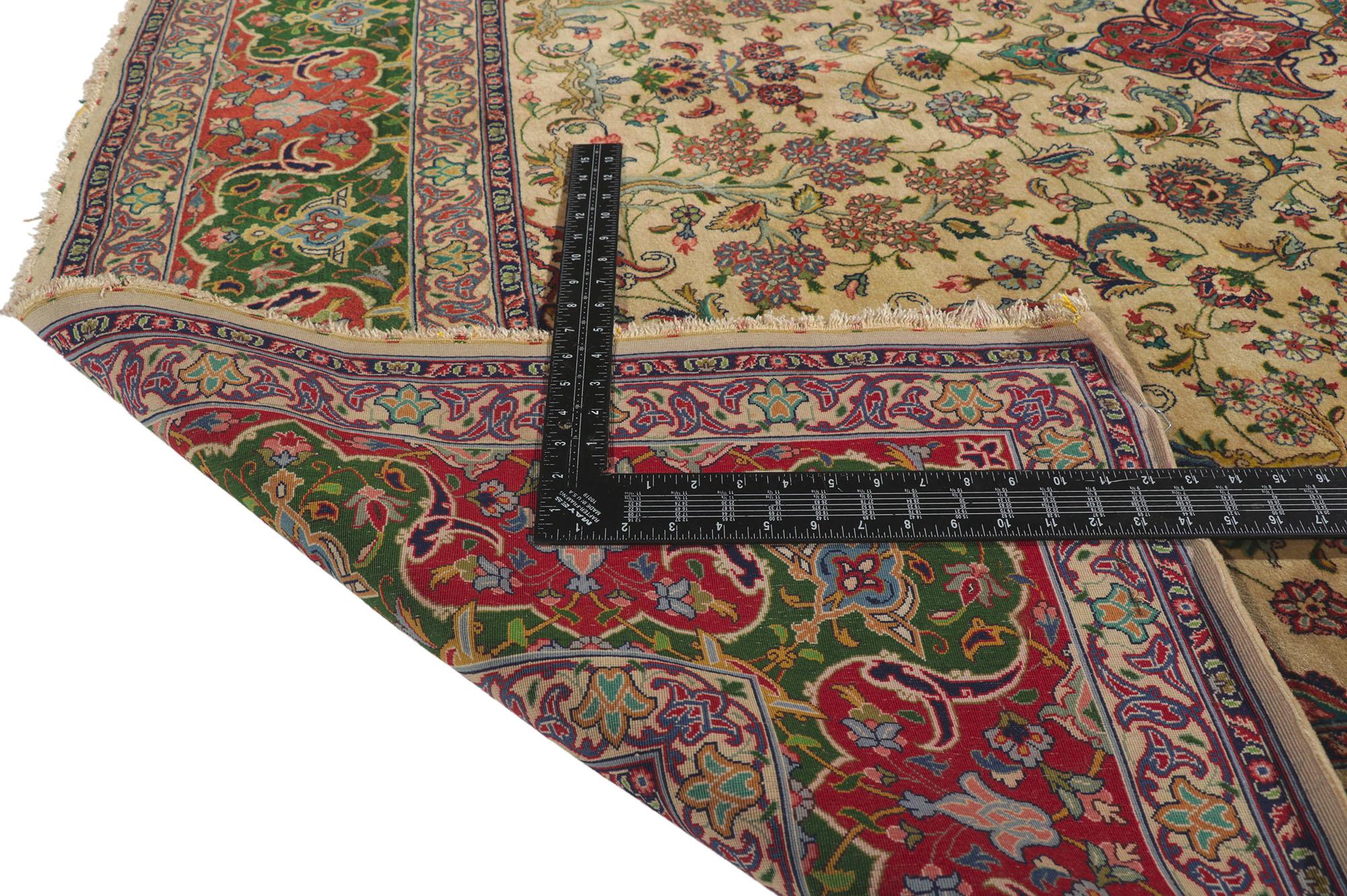 20th Century Vintage Persian Tabriz Rug For Sale