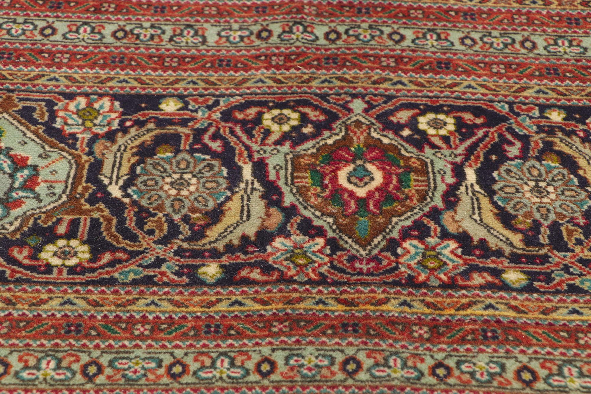 20th Century Vintage Persian Tabriz Rug For Sale