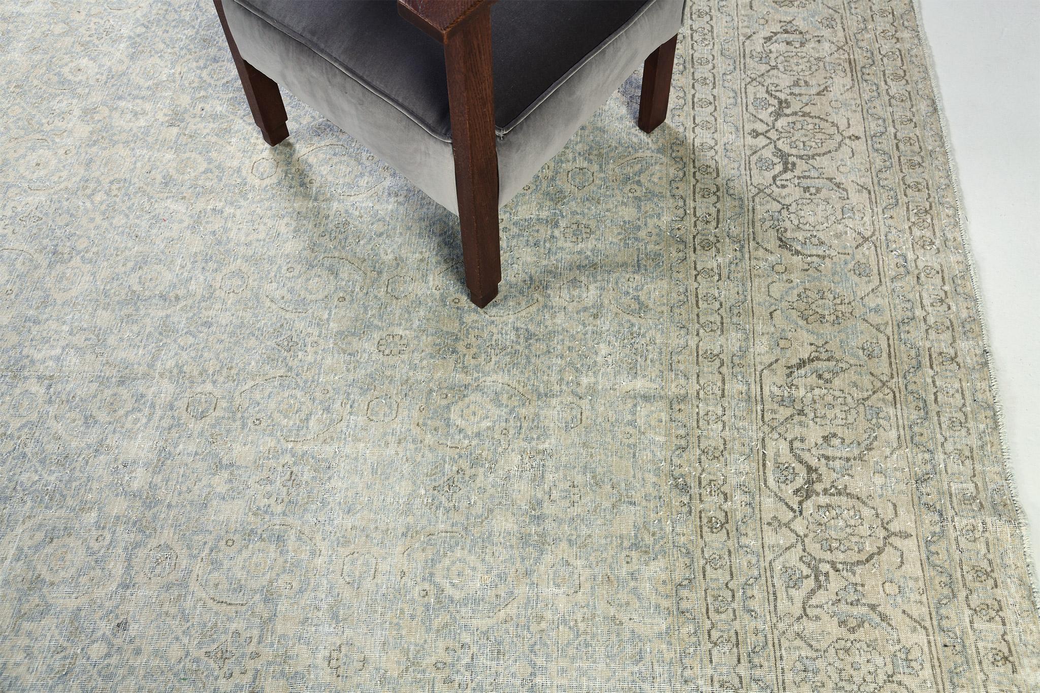 Wool Vintage Persian Tabriz Rug For Sale
