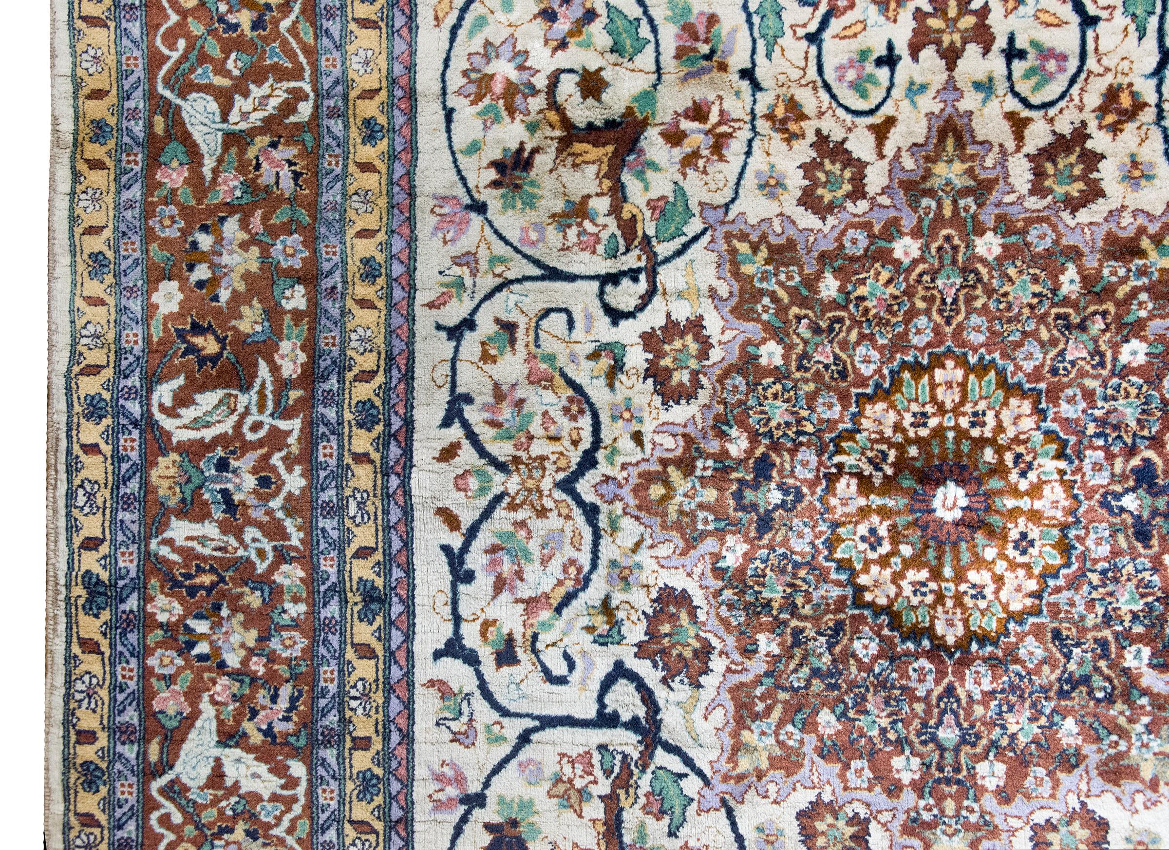 XX secolo Tappeto persiano Tabriz vintage in vendita
