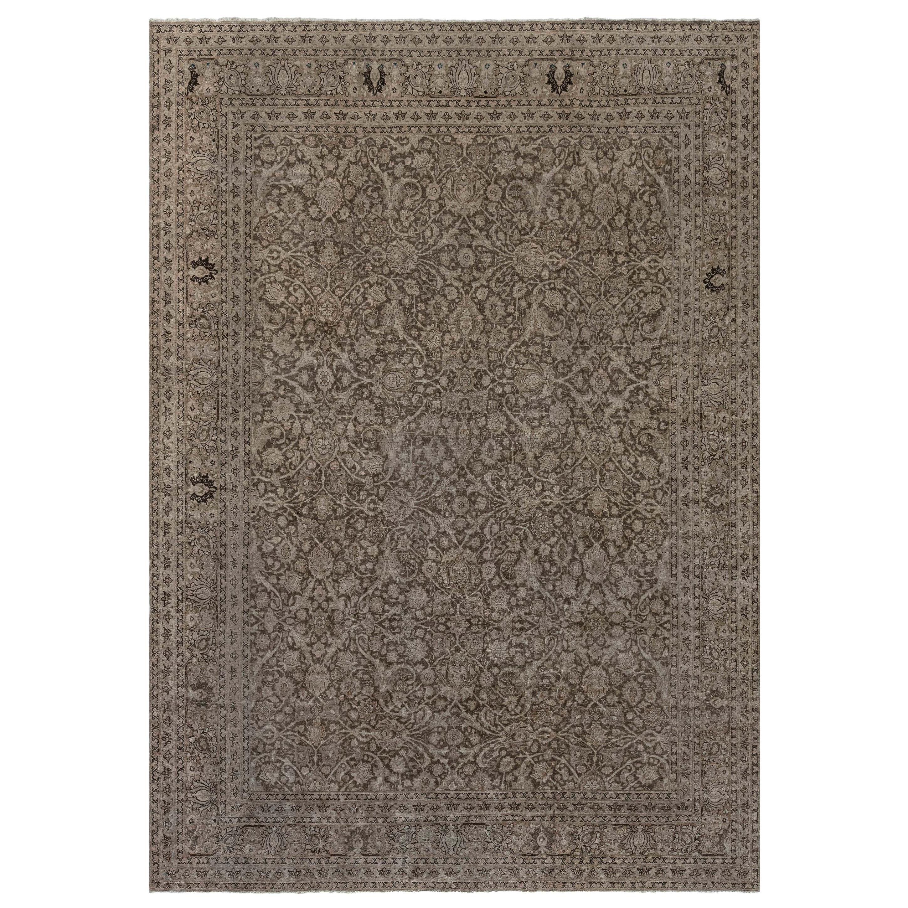 Authentischer persischer Täbriz-Teppich aus dem 19.