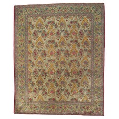 Retro Persian Tabriz Rug