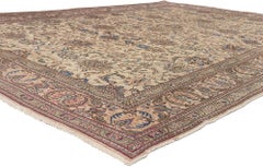 Vintage Persian Tabriz Rug, French Sophistication Meets Neoclassic Elegance