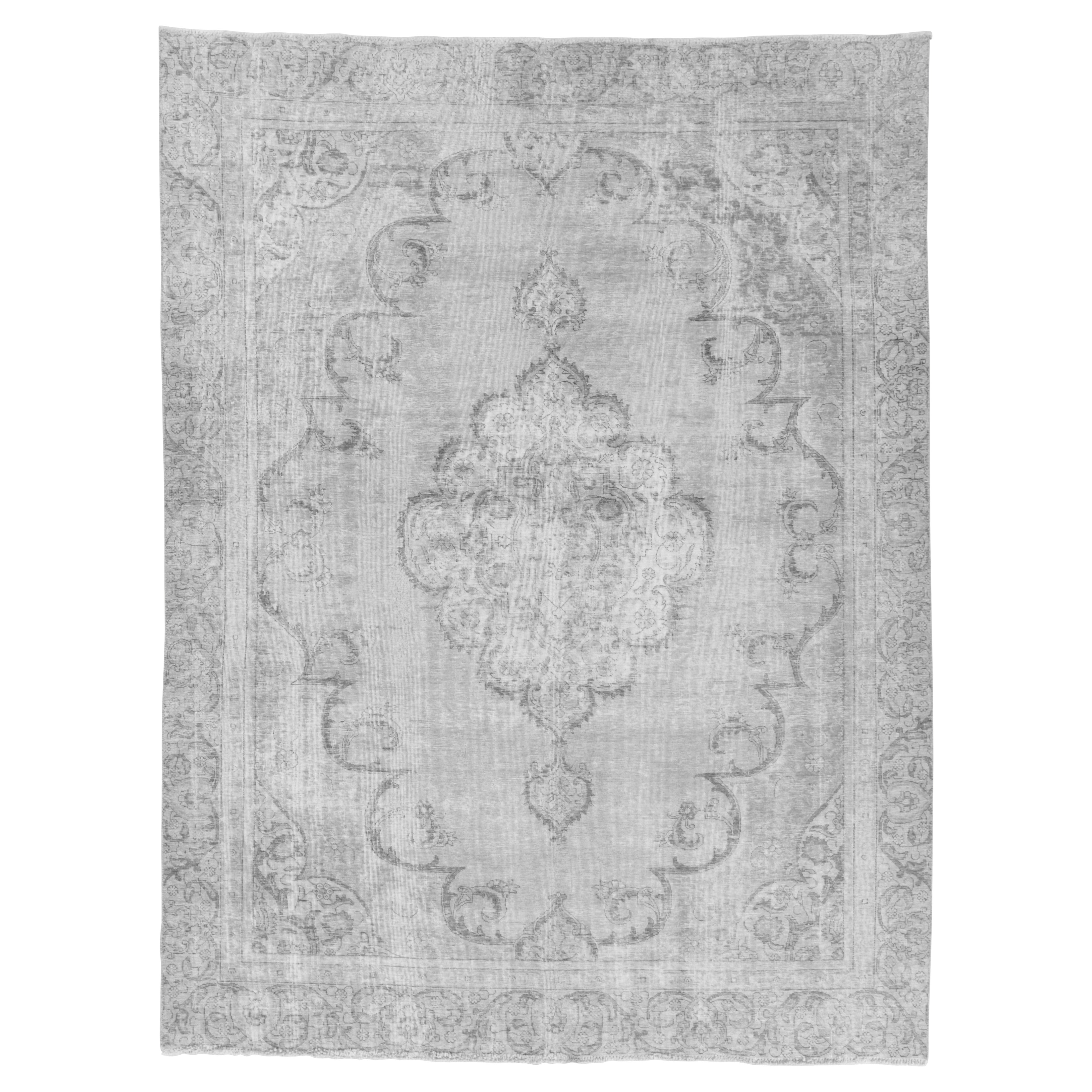 Alfombra Persa Tabriz Vintage, Medallón Fantasma en Beige y Azul-Gris - Rug
Kilim
