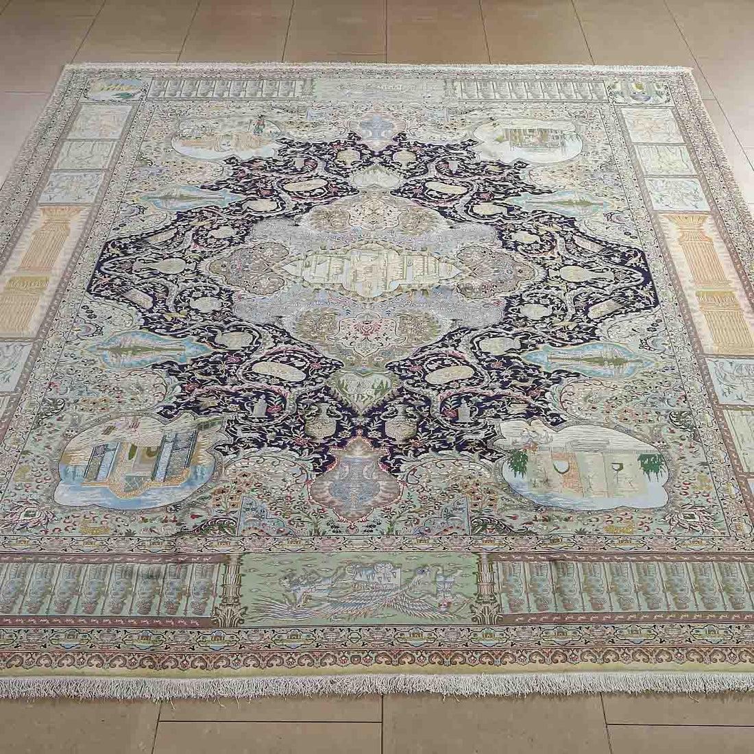 Tappeto Tabriz vintage in kork e cotone 14'9 X 11'6

Key Detail:
Pile: kork (lana di agnello)
Fondazione: Cotone
Origine: Tabriz
Design/One: Goli Nami
Età approssimativa: 60 anni
Qualità (KPI): 500
Condizioni: Buono
Dimensioni: 14'9 x 11'6
Numero di