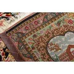 Persischer Täbris-Teppich aus Kork und Seide im Vintage-Stil - Größe: 13'7 X 10'