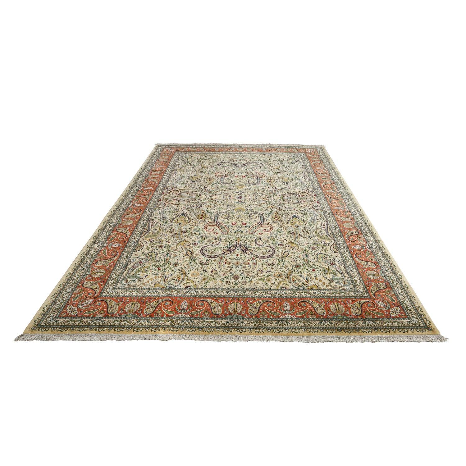 Persiano Tappeto persiano Tabriz vintage in kork e seta - Dimensioni: 16'6 X 12' in vendita