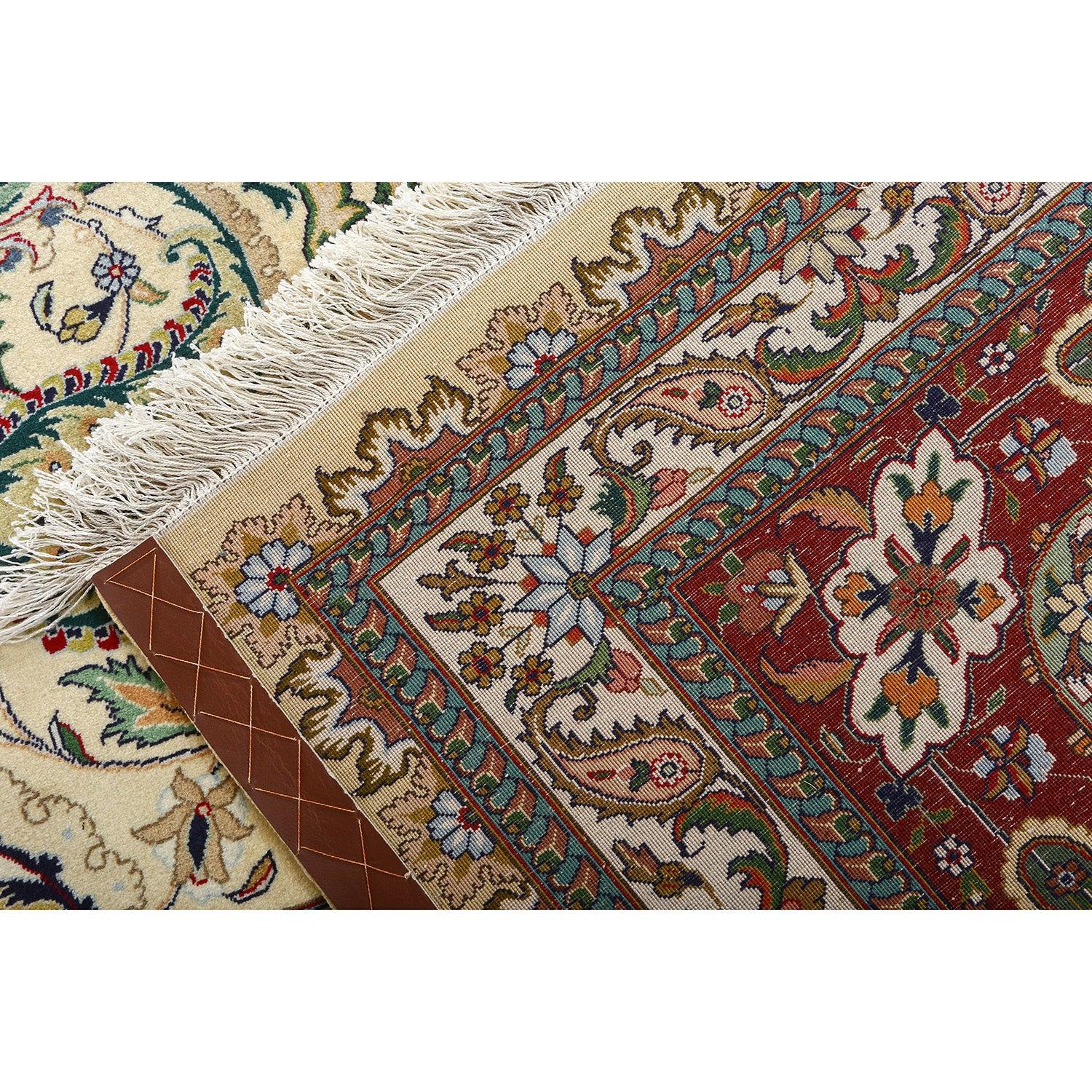 Annodato a mano Tappeto persiano Tabriz vintage in kork e seta - Dimensioni: 16'6 X 12' in vendita