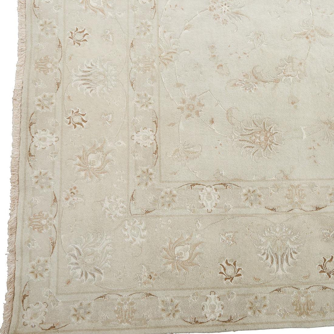 Annodato a mano Tappeto persiano Tabriz vintage in seta, lana e cotone - Dimensioni: 11'5 X 8'7 in vendita