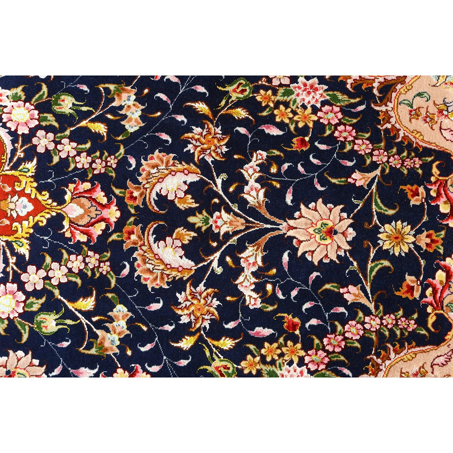 Persiano Tappeto persiano Tabriz vintage in lana e seta - Dimensioni: 10'0x6'7 in vendita