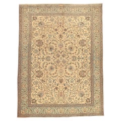 Persischer Tabriz-Teppich im Vintage-Stil, raffinierte Eleganz trifft auf maßgeschneiderten Bridgerton-Stil
