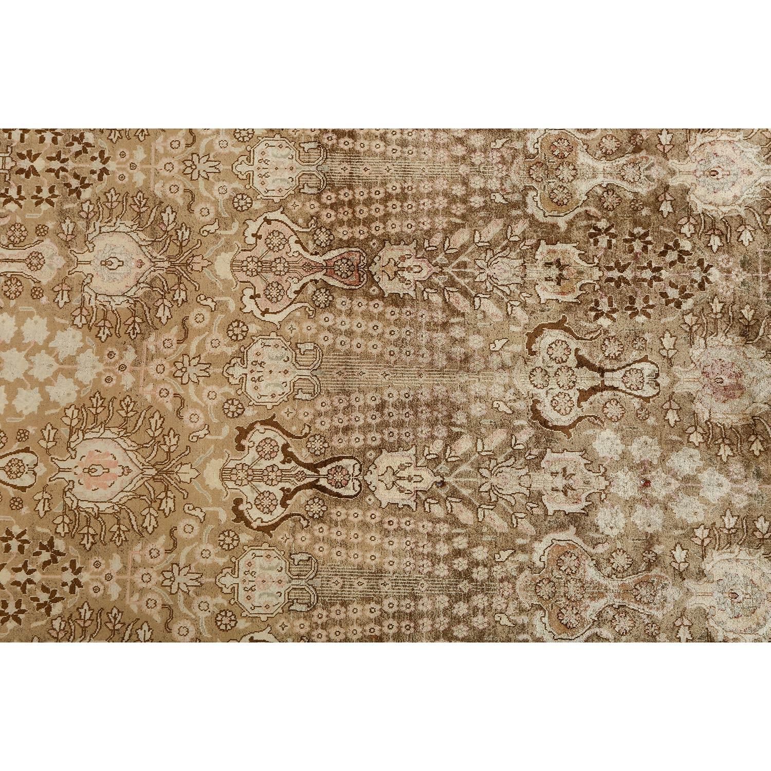 Annodato a mano Tappeto persiano Tabriz vintage - Dimensioni: 11'5 X 8'2 in vendita