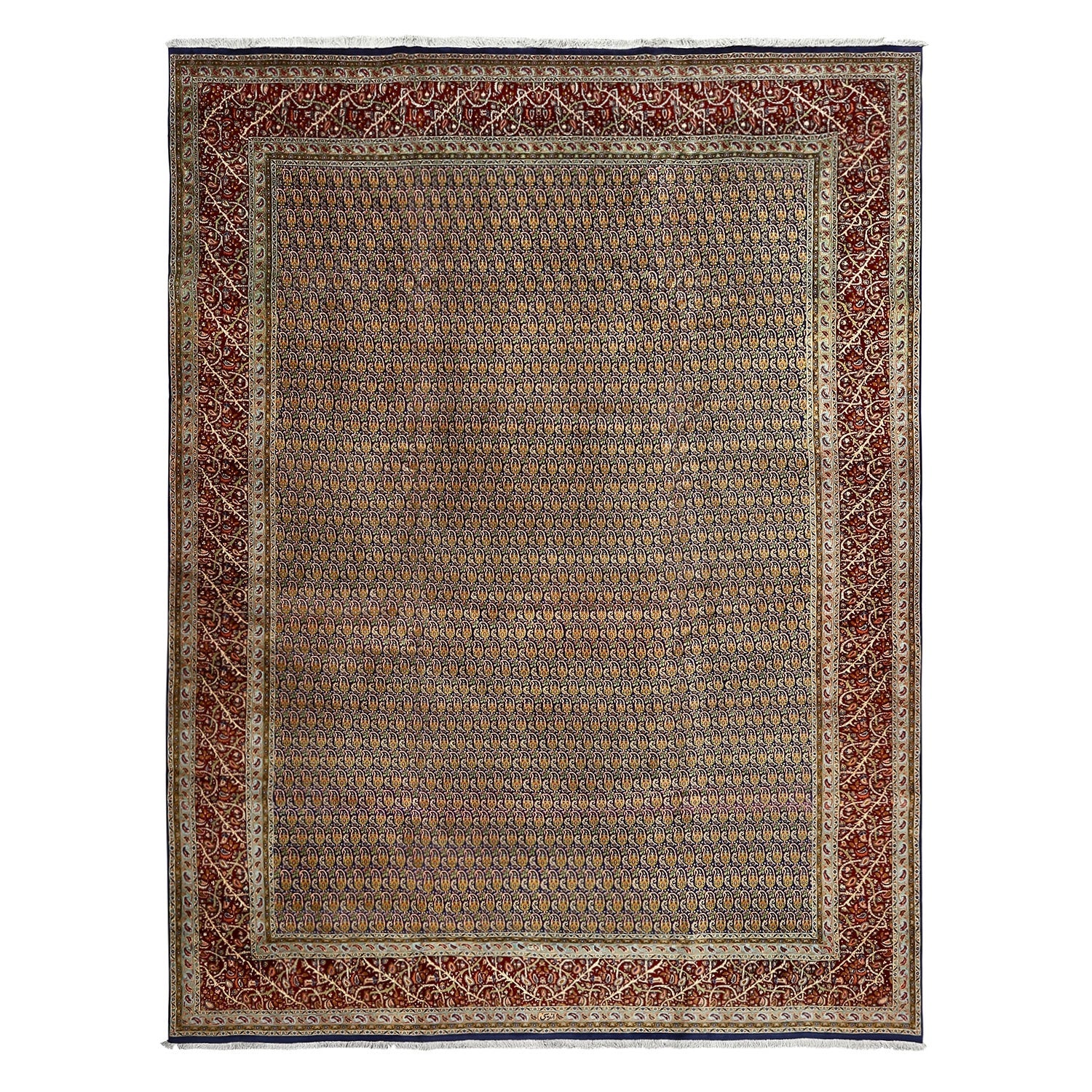 Persischer Täbris-Teppich im Vintage-Stil - Größe: 12'7 X 9'7